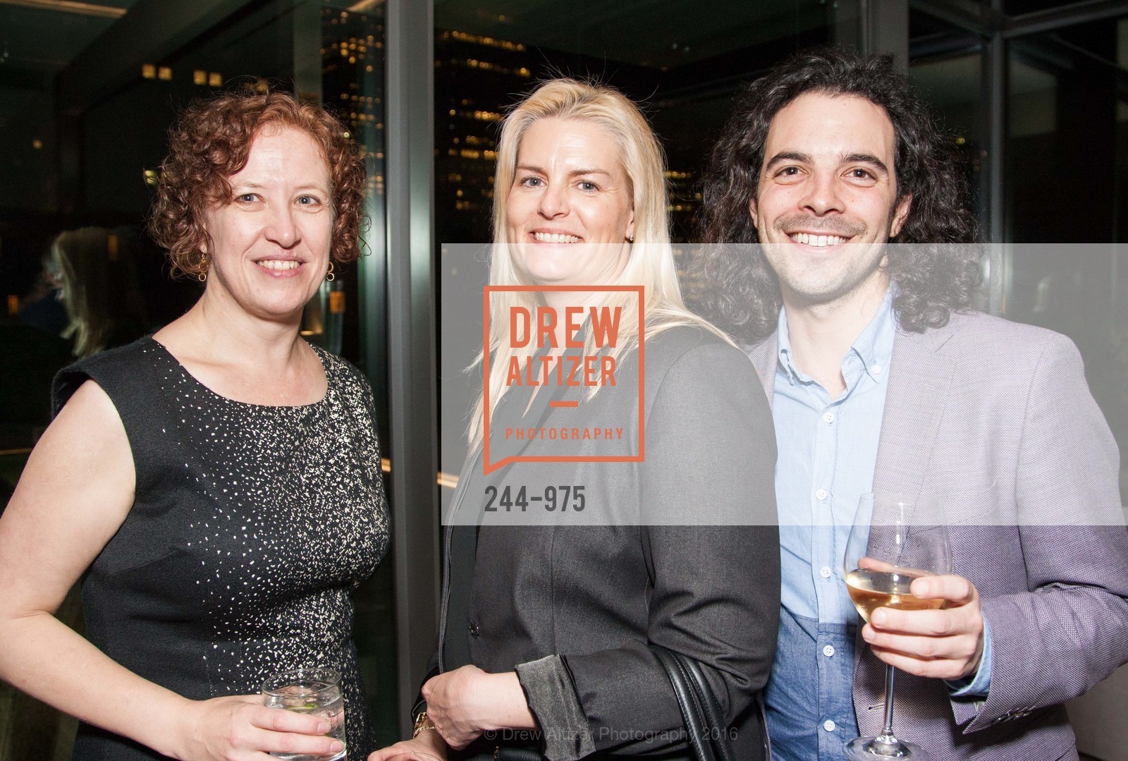 Beverly Renskers, Rhonda Rhodes, Andy Sand, Geoffrey de Sousa Event, The Battery, Penthouse. 17 Battery St, San Francisco, CA 94111, February 24th, 2016, Photo #244-975 Beverly Renskers, Rhonda Rhodes, Andy Sand, Photo #244-975