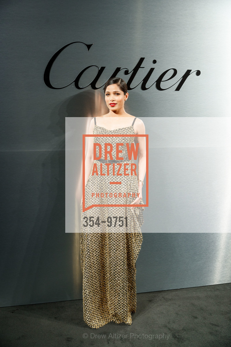 Freida Pinto, CARTIER Bold & Fearless Red Carpet, Pier 48. Pier 48, San Francisco Ca, Photo #354-9751 Freida Pinto, Photo #354-9751