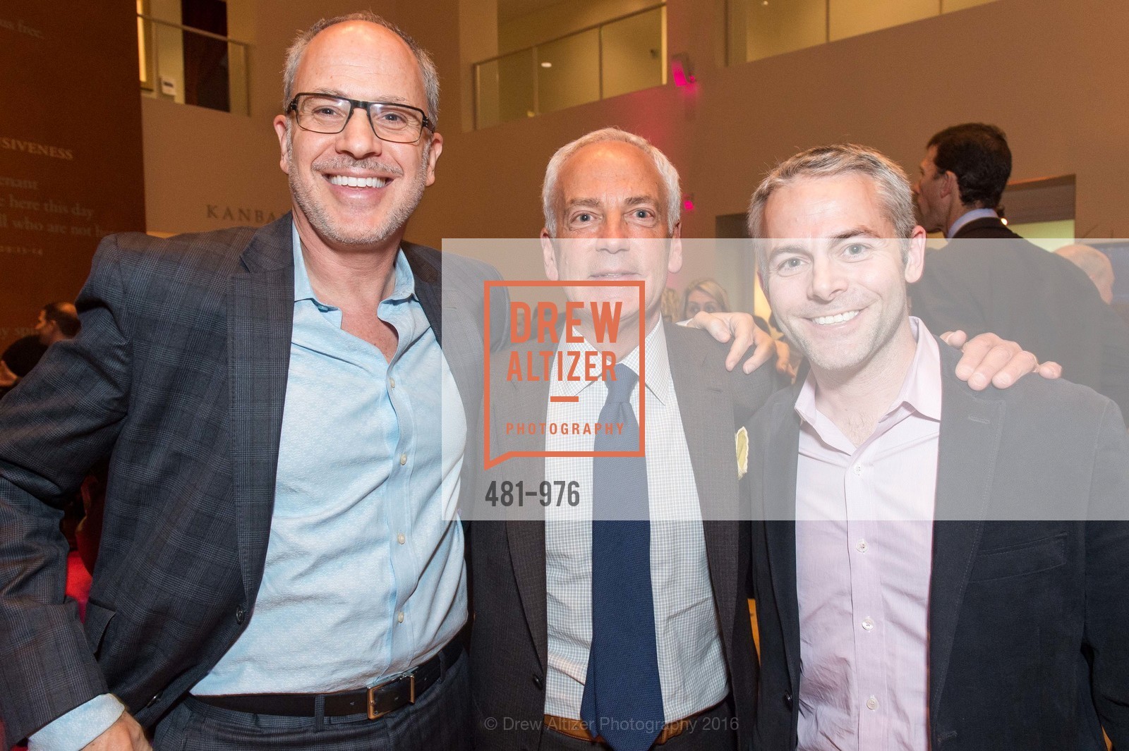 Sam Lauter, Jeff Farber, Kevin Waldman, JEWISH COMMUNITY RELATIONS COUNCIL Behind the Scene 2016, JCCSF. 3200 California St, February 24th, 2016, Photo #481-976 Sam Lauter, Jeff Farber, Kevin Waldman, Photo #481-976