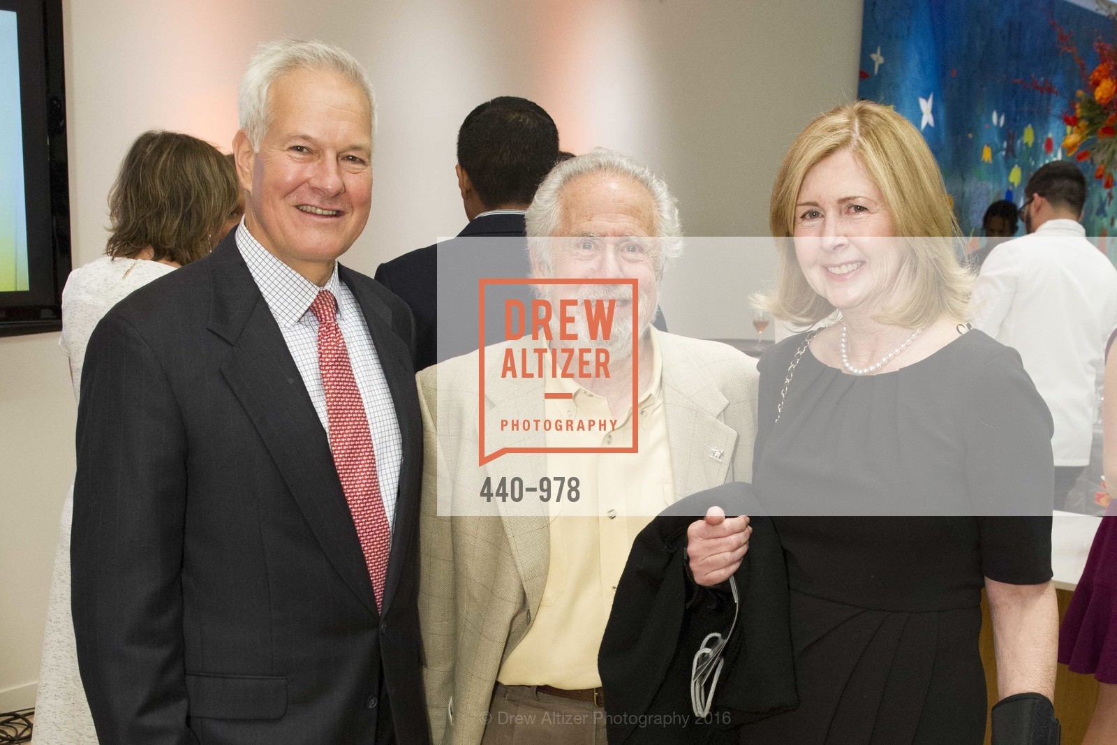 Michael Alvarez, Steve Goldfarb, Nancy Alvarez, Nancy and Stephen Grand Family House Grand Opening Celebration, Family House. 540 Mission Bay Blvd, February 25th, 2016, Photo #440-978 Michael Alvarez, Steve Goldfarb, Nancy Alvarez, Photo #440-978