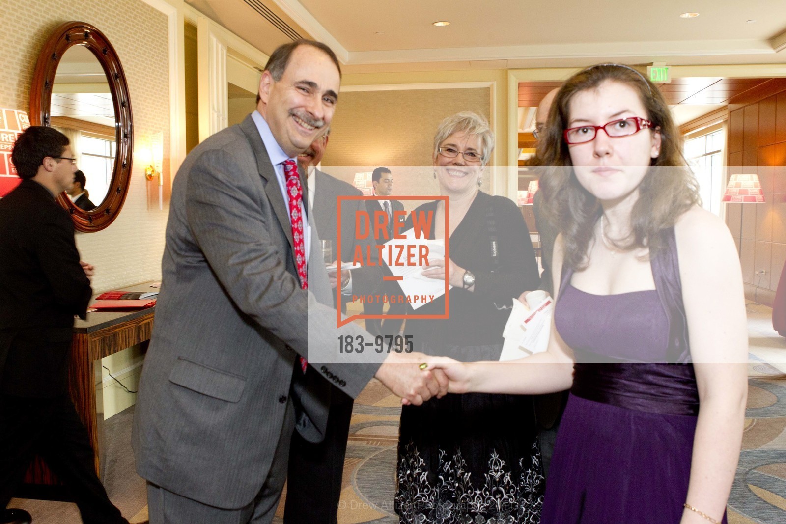 David Axelrod, Joe Corkery, Dara Corkery, Caitlin Corkery, First Annual San Francisco CURE Benefit Dinner, US, March 26th, 2011, Photo #183-9795 David Axelrod, Joe Corkery, Dara Corkery, Caitlin Corkery, Photo #183-9795