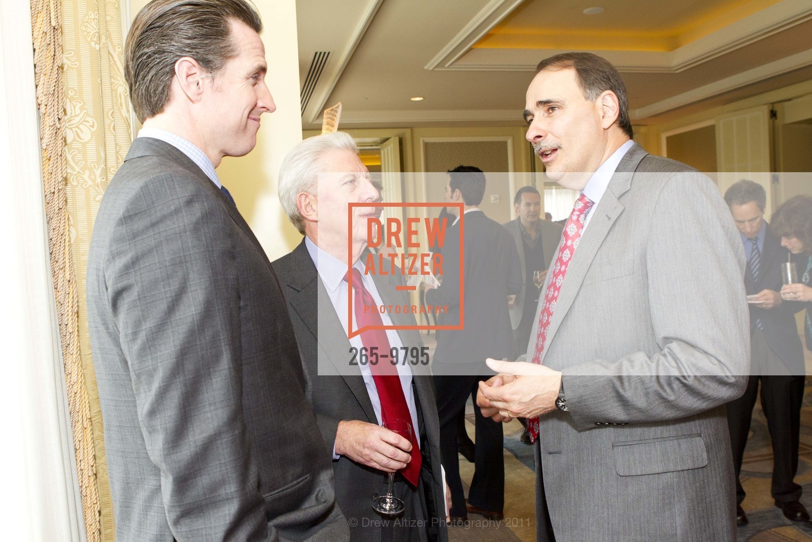 Gavin Newsom, Rich Guggenhime, David Axelrod, First Annual San Francisco CURE Benefit Dinner, US, March 26th, 2011, Photo #265-9795 Gavin Newsom, Rich Guggenhime, David Axelrod, Photo #265-9795