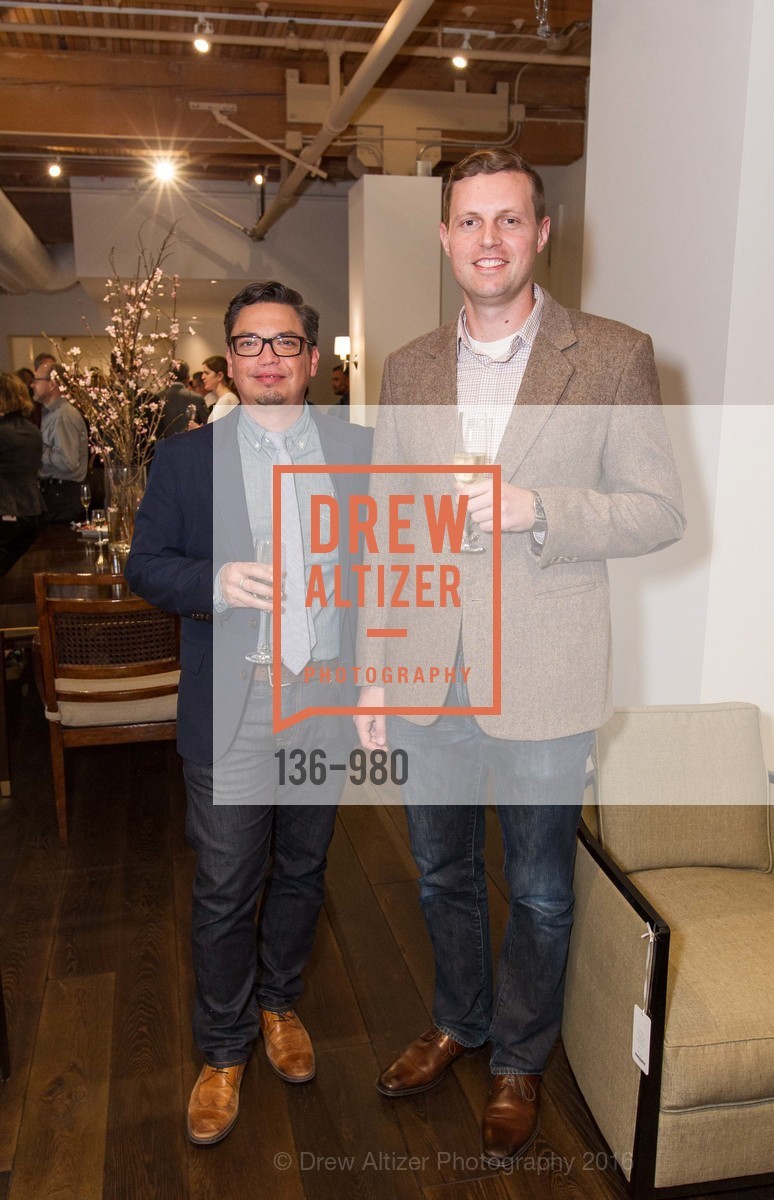Troy Sizemore, Scott Smit, SFC&G Cocktails at De Sousa Hughes, De Sousa Hughes Showroom. 2 Henry Adams Street, Ste. #220, February 25th, 2016, Photo #136-980 Troy Sizemore, Scott Smit, Photo #136-980
