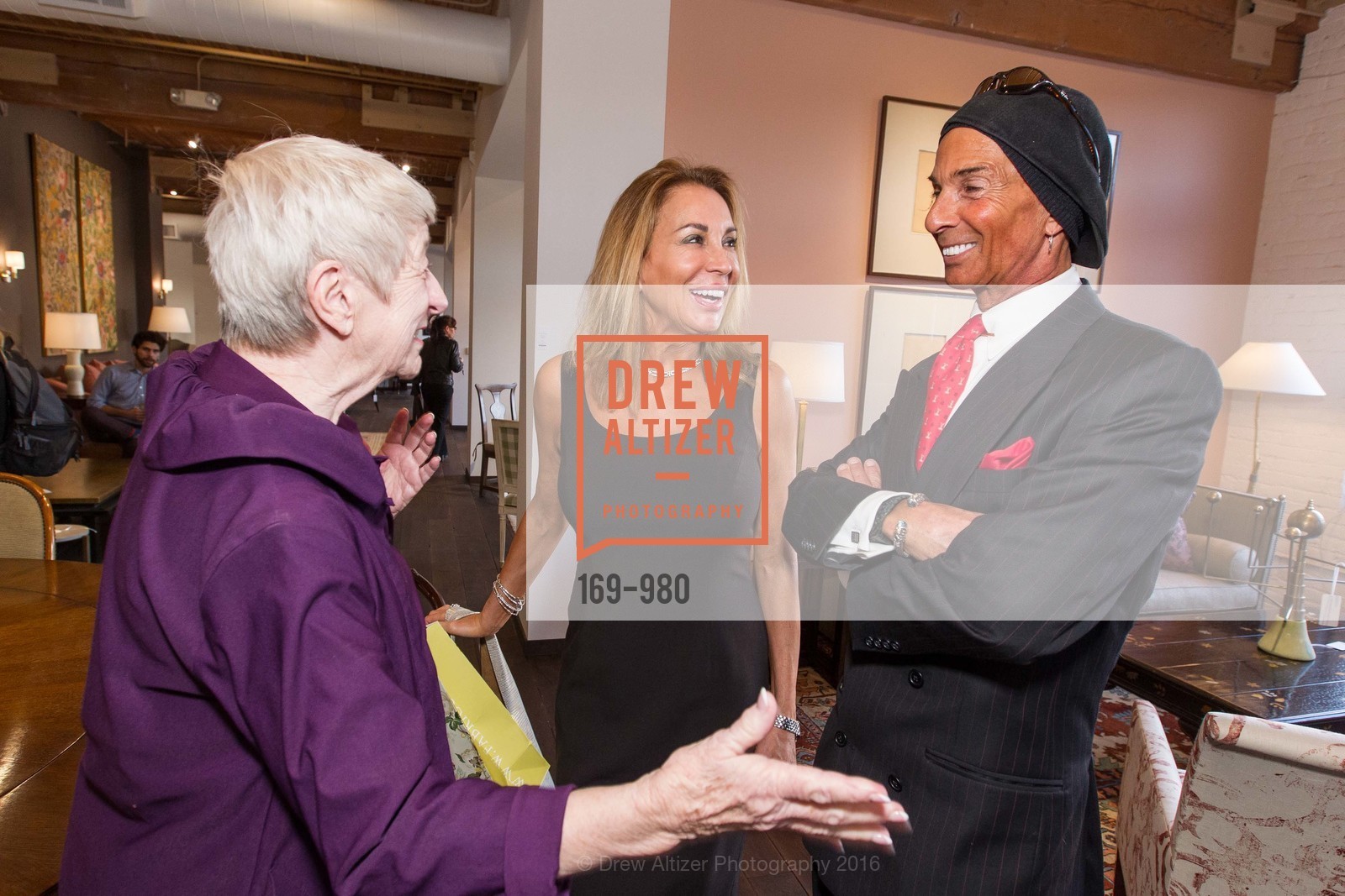 Barbara Beckman, Deborah Allyce, Richard Habib, SFC&G Cocktails at De Sousa Hughes, De Sousa Hughes Showroom. 2 Henry Adams Street, Ste. #220, February 25th, 2016, Photo #169-980 Barbara Beckman, Deborah Allyce, Richard Habib, Photo #169-980
