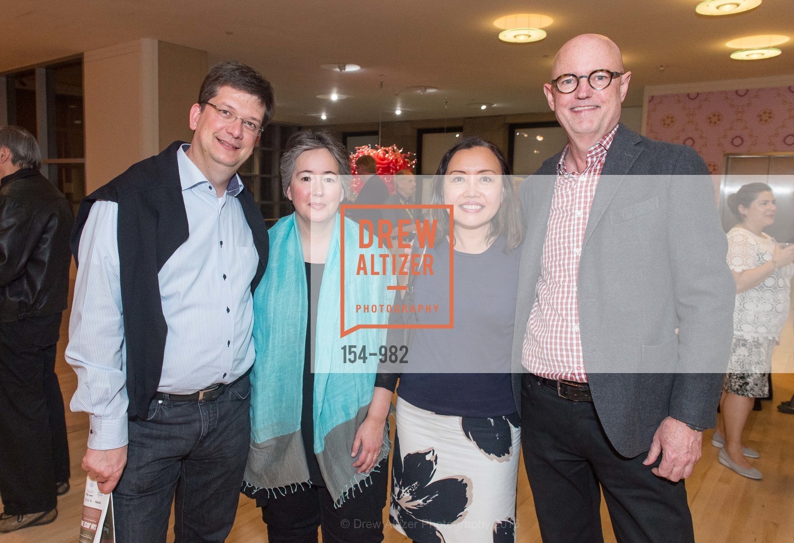 Sven Weber, Claudia Weber, Barbara Soong, Julius Young, San Jose Museum of Art Spring Opening Reception, San Jose Museum of Art. 110 S Market St, February 25th, 2016, Photo #154-982 Sven Weber, Claudia Weber, Barbara Soong, Julius Young, Photo #154-982