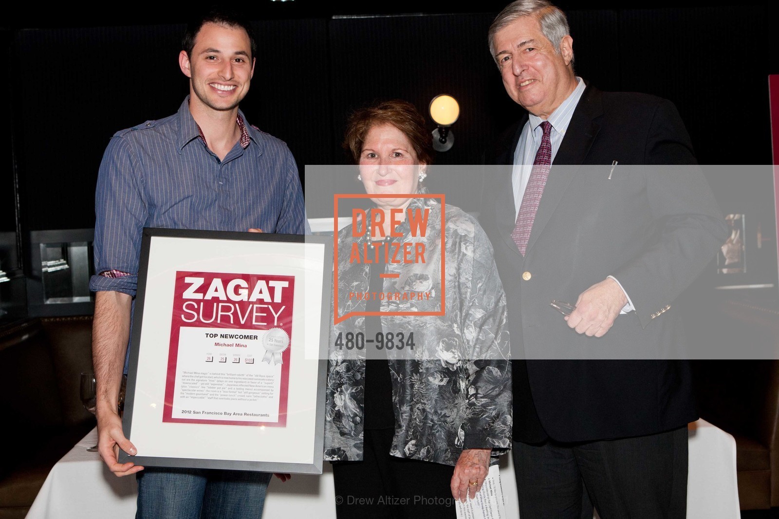 Ryan Cole, Nina Zagat, Tim Zagat, Zagat Survey 2012 San Francisco Restaurant Survey Launch, US, September 19th, 2011, Photo #480-9834 Ryan Cole, Nina Zagat, Tim Zagat, Photo #480-9834