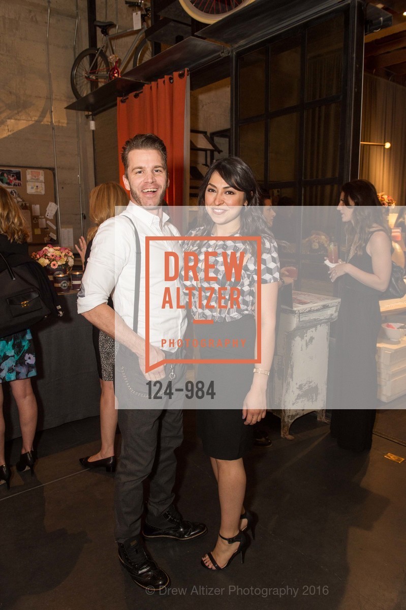 Christopher Hablichek, Gabriella Marmolejo, Viyet SF Launch, Jay Jeffers – The Store. 1035 Post Street, March 2nd, 2016, Photo #124-984 Christopher Hablichek, Gabriella Marmolejo, Photo #124-984