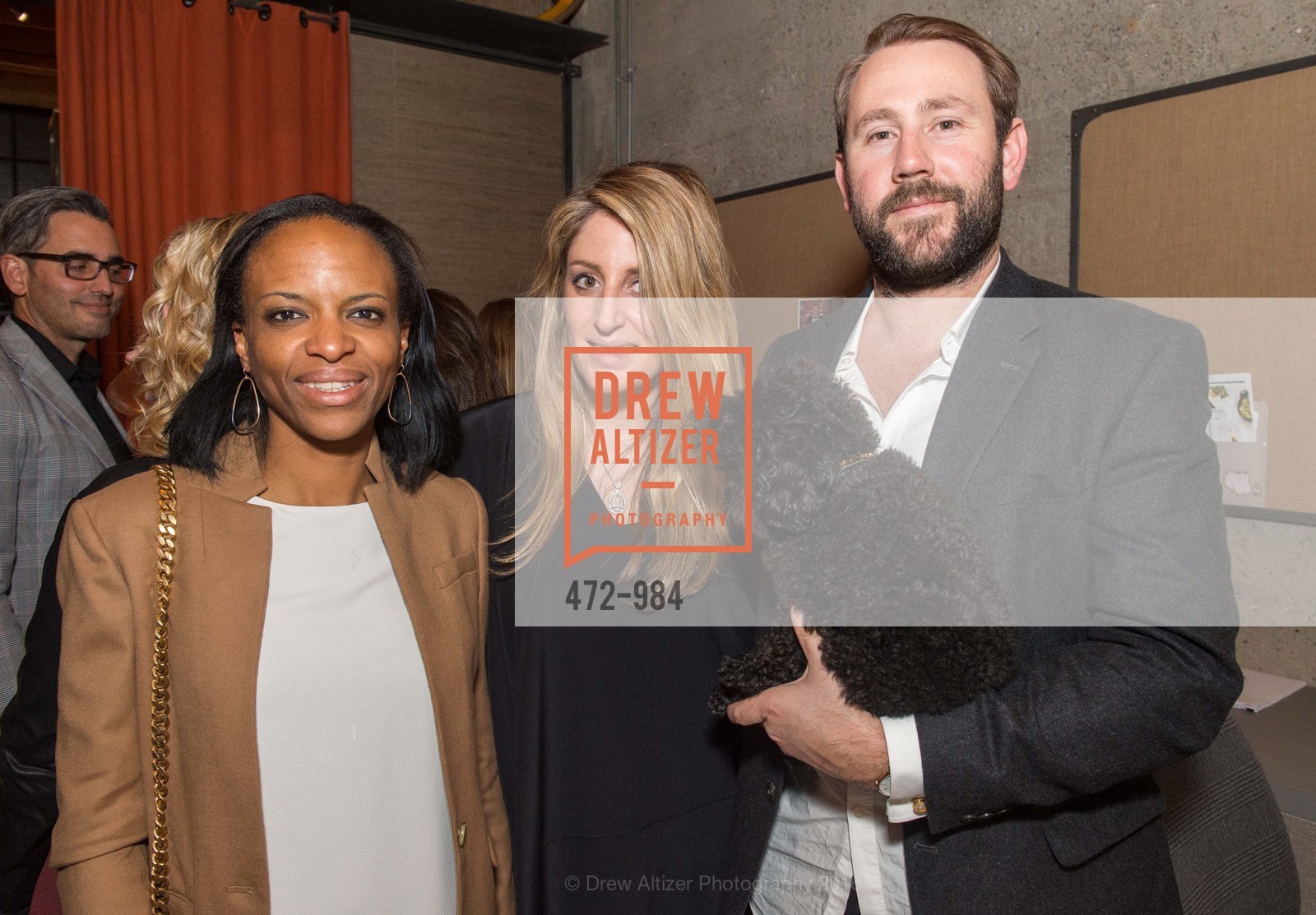 Temi Adamolekum, Parisa O'Connell, Clinton Miller, Viyet SF Launch, Jay Jeffers – The Store. 1035 Post Street, March 2nd, 2016, Photo #472-984 Temi Adamolekum, Parisa O'Connell, Clinton Miller, Photo #472-984