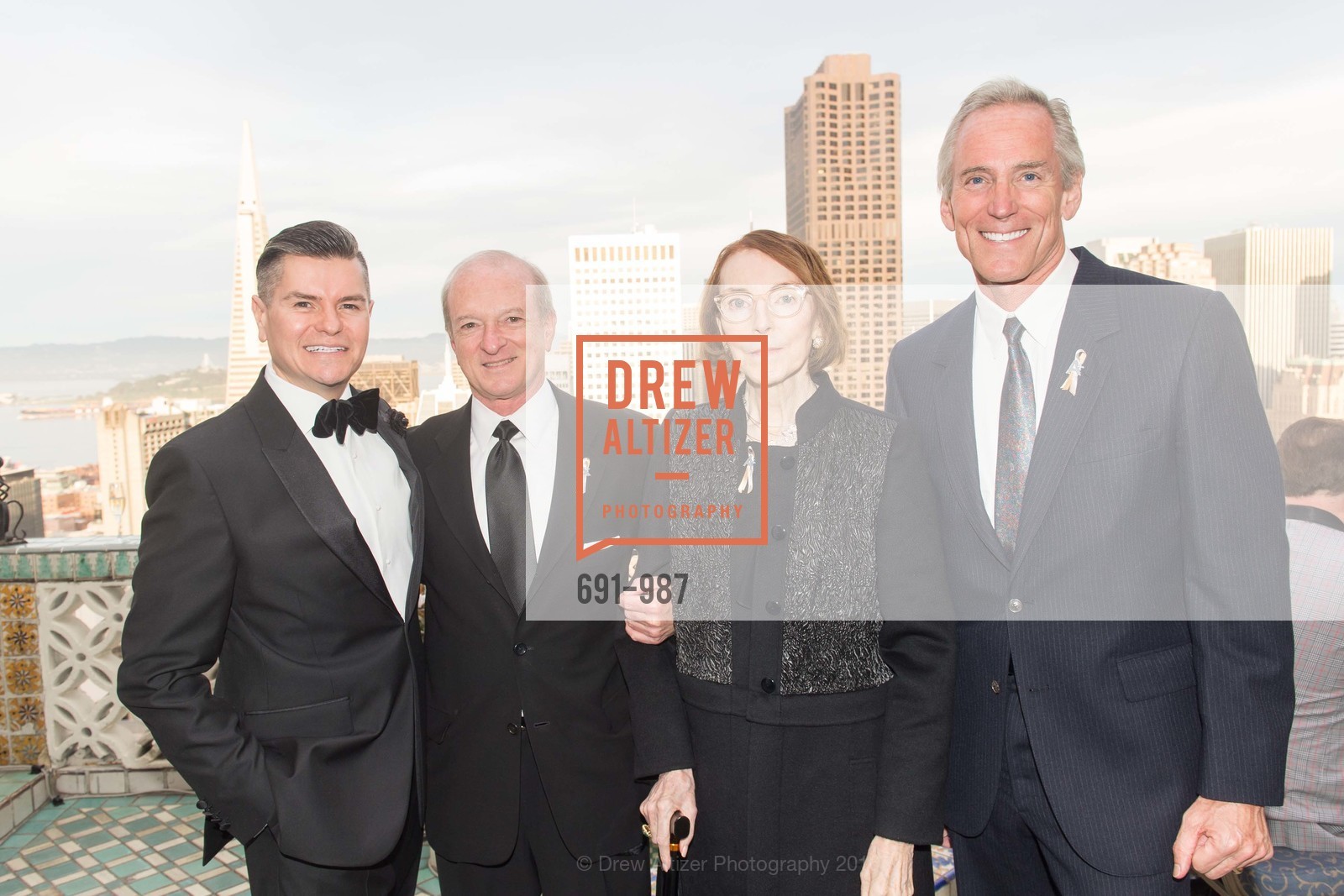 Chris Meza, David Gorsulowsky, Lola Bugatto, Matthew Kanzler, Saint Francis Foundation at the Fairmont Penthouse, Fairmont SF, Penthouse, February 28th, 2016, Photo #691-987 Chris Meza, David Gorsulowsky, Lola Bugatto, Matthew Kanzler, Photo #691-987