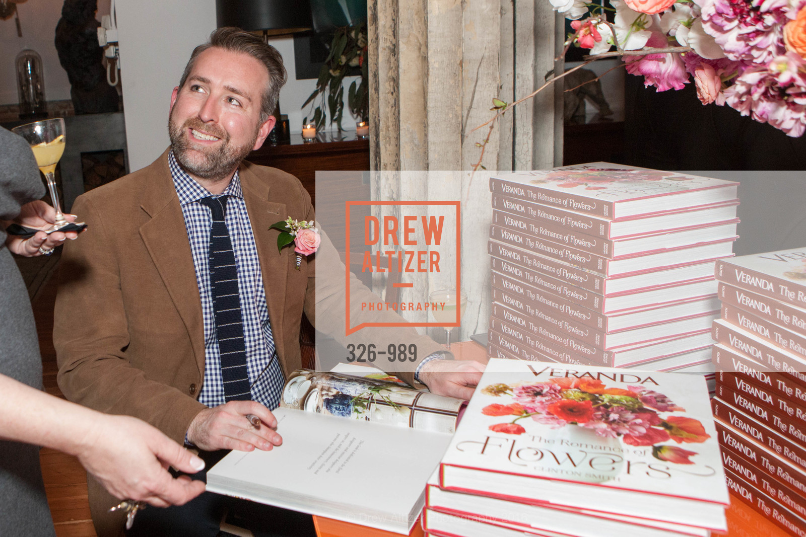 Clinton Smith, Veranda's THE ROMANCE OF FLOWERS Book Signing hosted by Ken Fulk at The Magic Factory, Ken Fulk Magic Factory, Ken Fulk Magic Factory. San Francisco, February 25th, 2016, Photo #326-989 Clinton Smith, Photo #326-989