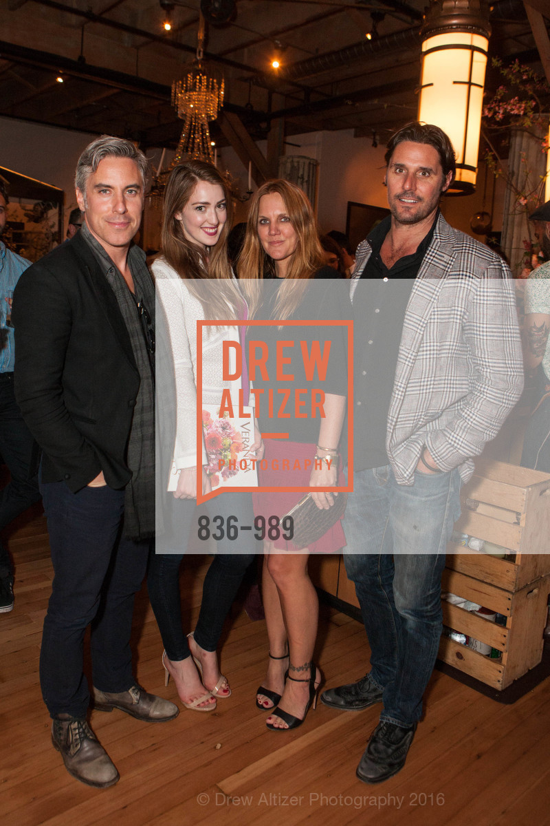 Eoin Harrington, Allison DiBella, Jen Wick, Will Wick, Veranda's THE ROMANCE OF FLOWERS Book Signing hosted by Ken Fulk at The Magic Factory, Ken Fulk Magic Factory, Ken Fulk Magic Factory. San Francisco, February 25th, 2016, Photo #836-989 Eoin Harrington, Allison DiBella, Jen Wick, Will Wick, Photo #836-989