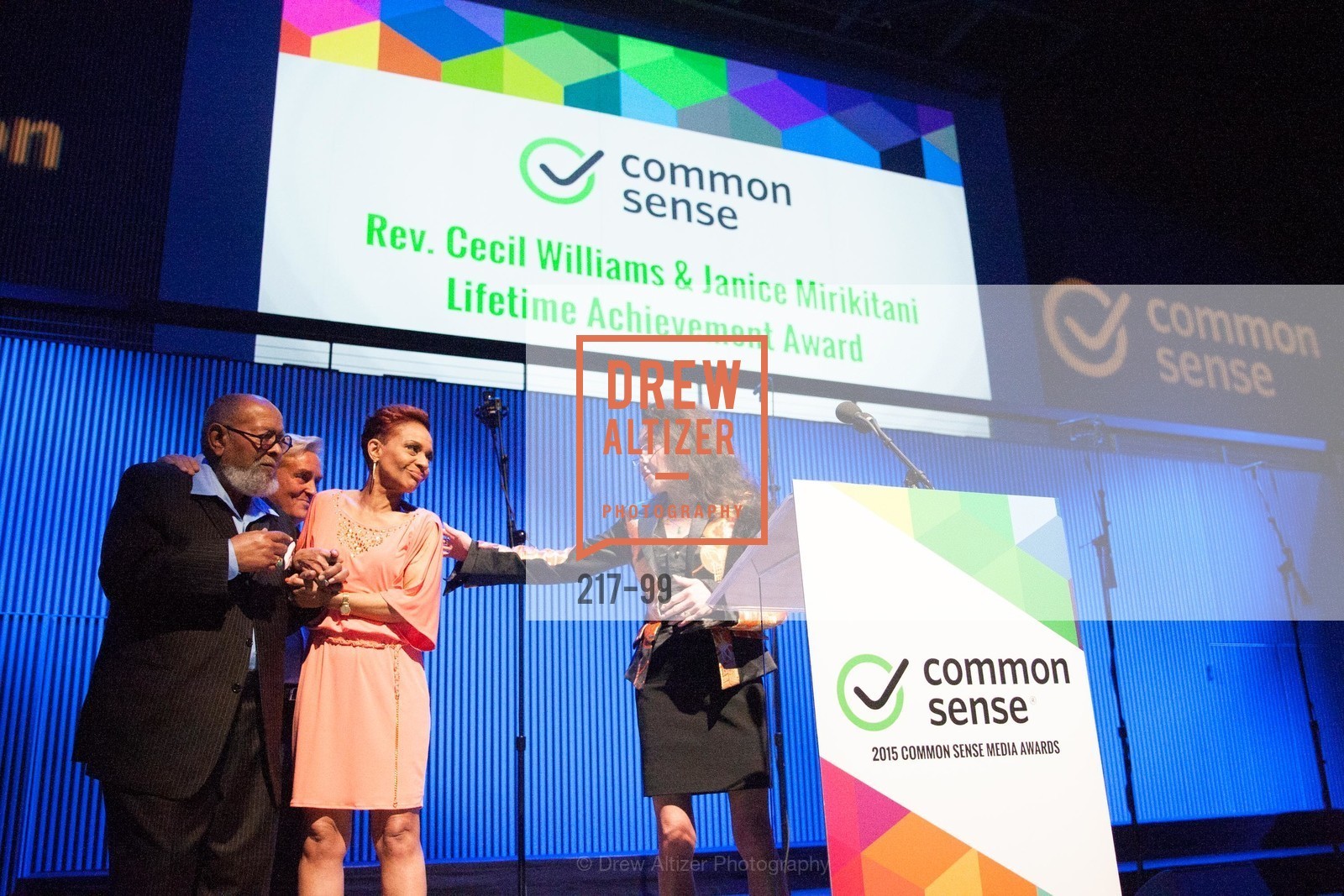 Reverend Cecil Williams, Renel Brooks-Moon, Janice Mirikitani, Common Sense Media Awards 2015, SF Jazz. 201 Franklin St, May 13th, 2015,Drew Altizer, Drew Altizer Photography, full-service agency, private events, San Francisco photographer, photographer california