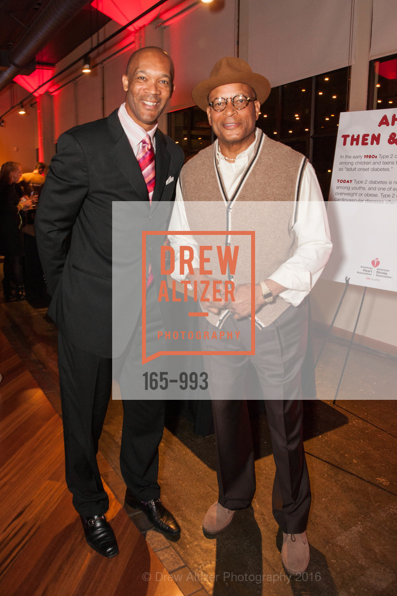 Floyd Trammell, Ronnie Lott, American Heart Association's 2016 Celebrating With Heart, Terra Gallery. 511 Harrison St, March 3rd, 2016, Photo #165-993 Floyd Trammell, Ronnie Lott, Photo #165-993