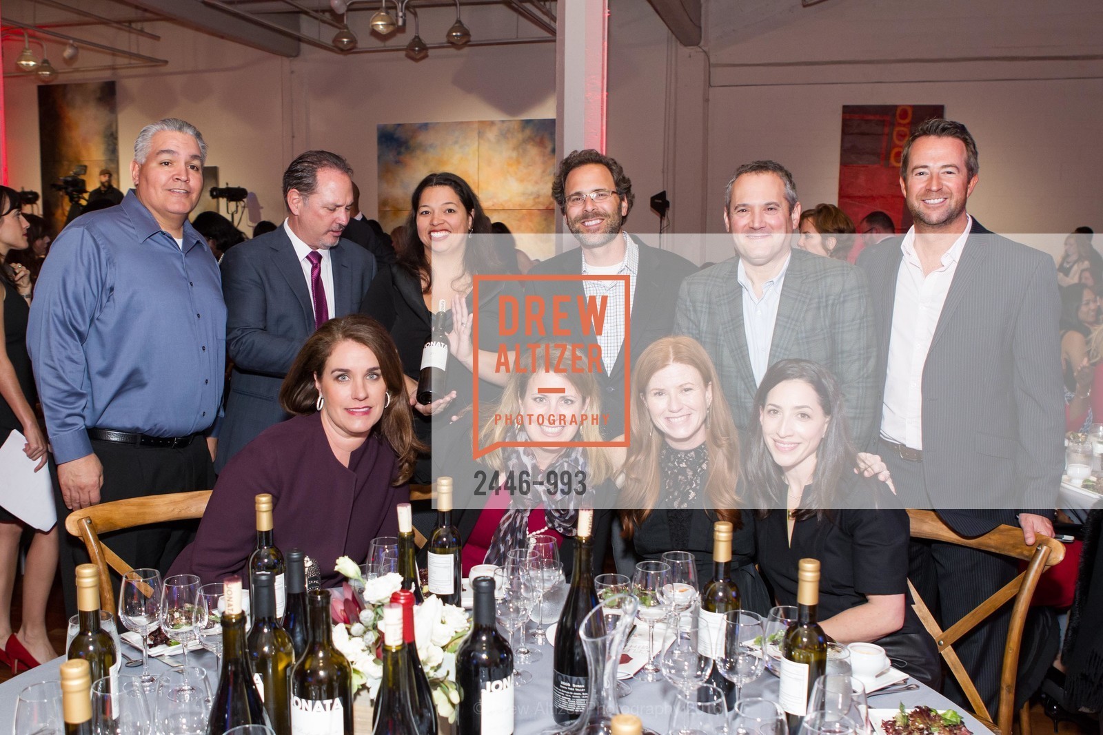 Anthony Trujillo, Tom Giammona, Kelley O'Brien, Jessica Trujillo, Laurie Giammona, Cara Golden, Erin Khan, American Heart Association's 2016 Celebrating With Heart, Terra Gallery. 511 Harrison St, March 3rd, 2016, Photo #2446-993 Anthony Trujillo, Tom Giammona, Kelley O'Brien, Jessica Trujillo, Laurie Giammona, Cara Golden, Erin Khan, Photo #2446-993
