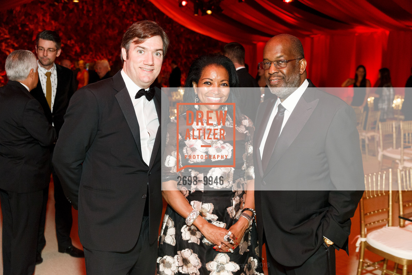 Matthieu Garnier, Denise Bradley Tyson, Bernard Tylson, Mid-Winter Gala 2018 Sponsored by CARTIER, de Young Museum. 50 Hagiwara Tea Garden Dr, San Francisco, CA 94118, April 6th, 2018, Photo #2698-9946 Matthieu Garnier, Denise Bradley Tyson, Bernard Tylson, Photo #2698-9946
