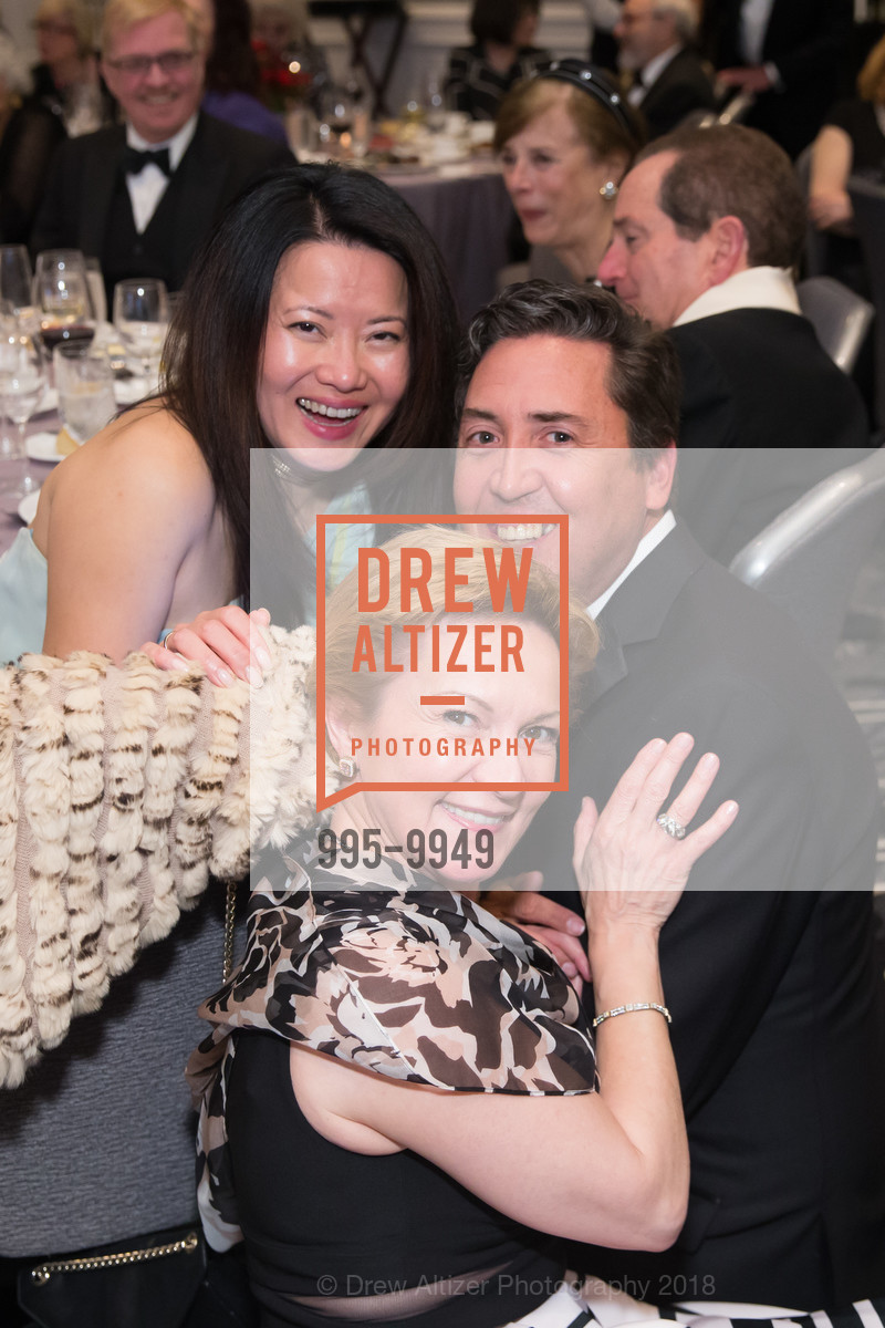 Mai Joensen, John Churchwell, Beatrice Gomory, Merola Spring Benefit "Evening of Mystery", Ritz Carlton, San Francisco. 600 Stockton Street, San Francisco, CA 94108, April 7th, 2018, Photo #995-9949 Mai Joensen, John Churchwell, Beatrice Gomory, Photo #995-9949