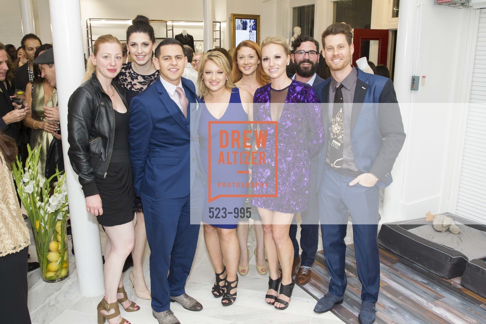 Amanda Terrafino, Julio Quesada, Jessica Bryer, Sarah Miller, Frances Maybach, Brie Johnson, Nate Johnson, Chris Traynor, JAKE Grand Opening, Jake. 619 Sansome St, March 3rd, 2016, Photo #523-995 Amanda Terrafino, Julio Quesada, Jessica Bryer, Sarah Miller, Frances Maybach, Brie Johnson, Nate Johnson, Chris Traynor, Photo #523-995