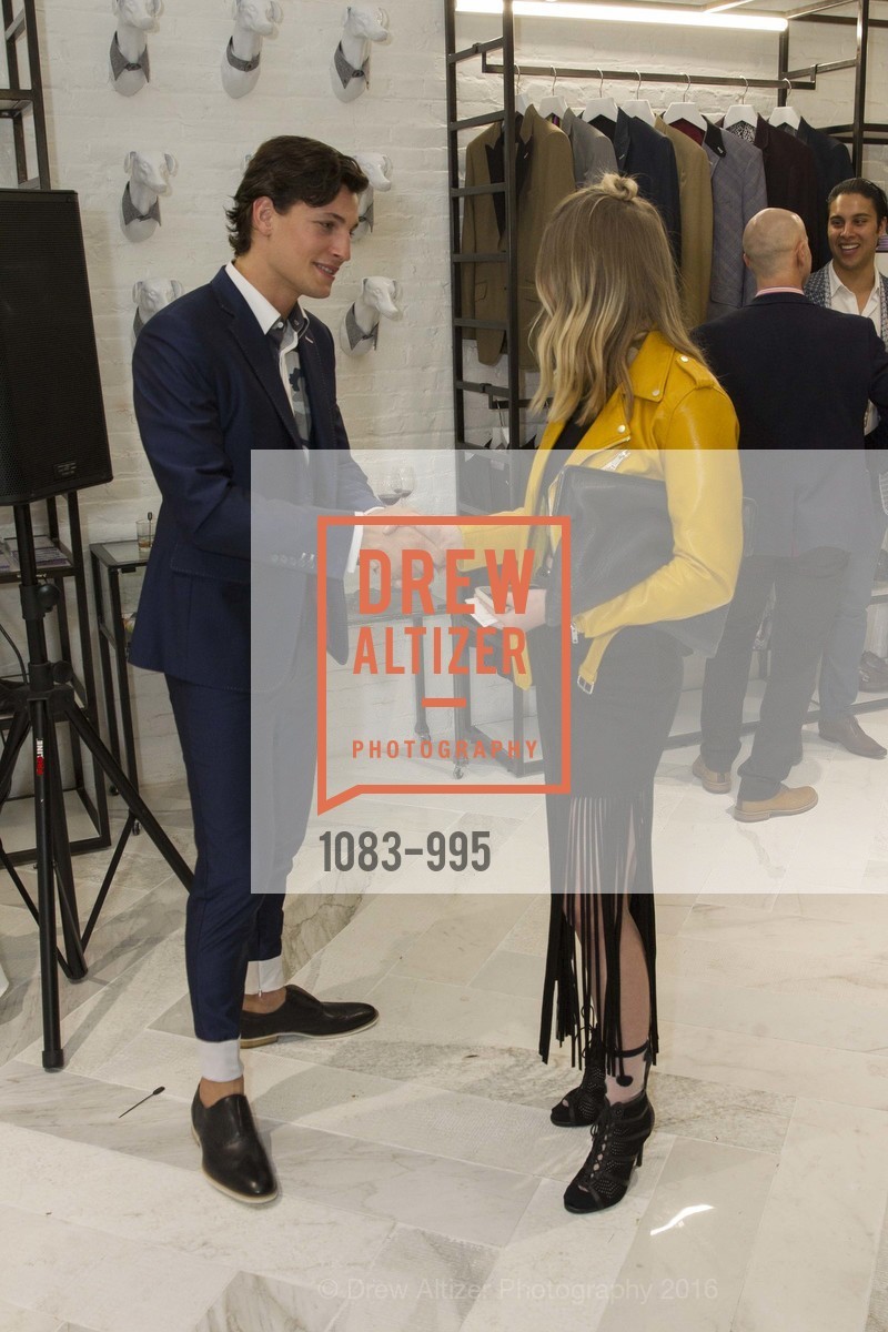 Justin Doty, Ashley Busk, JAKE Grand Opening, Jake. 619 Sansome St, March 3rd, 2016, Photo #1083-995 Justin Doty, Ashley Busk, Photo #1083-995