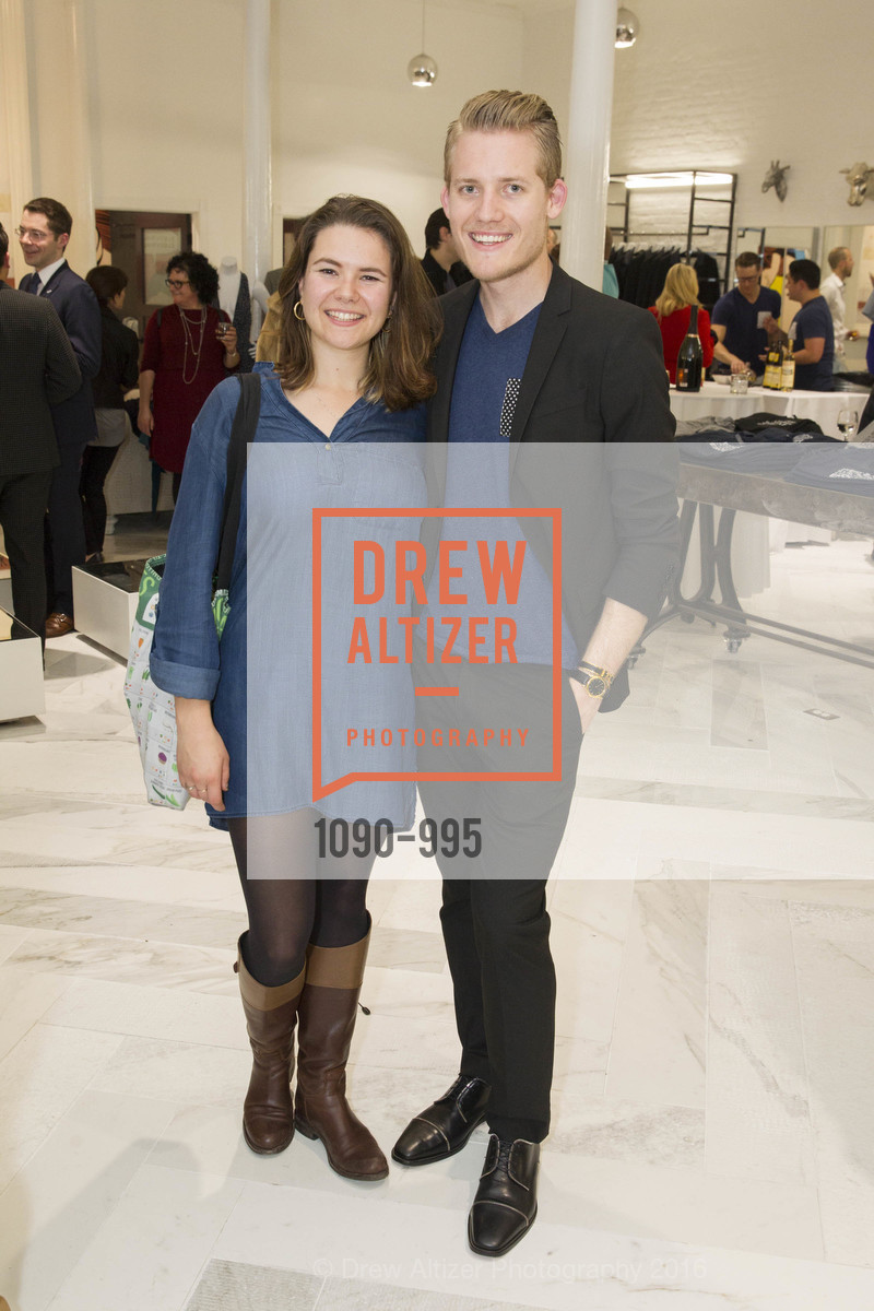 Sasha Mikaylova, Mark Olson, JAKE Grand Opening, Jake. 619 Sansome St, March 3rd, 2016, Photo #1090-995 Sasha Mikaylova, Mark Olson, Photo #1090-995