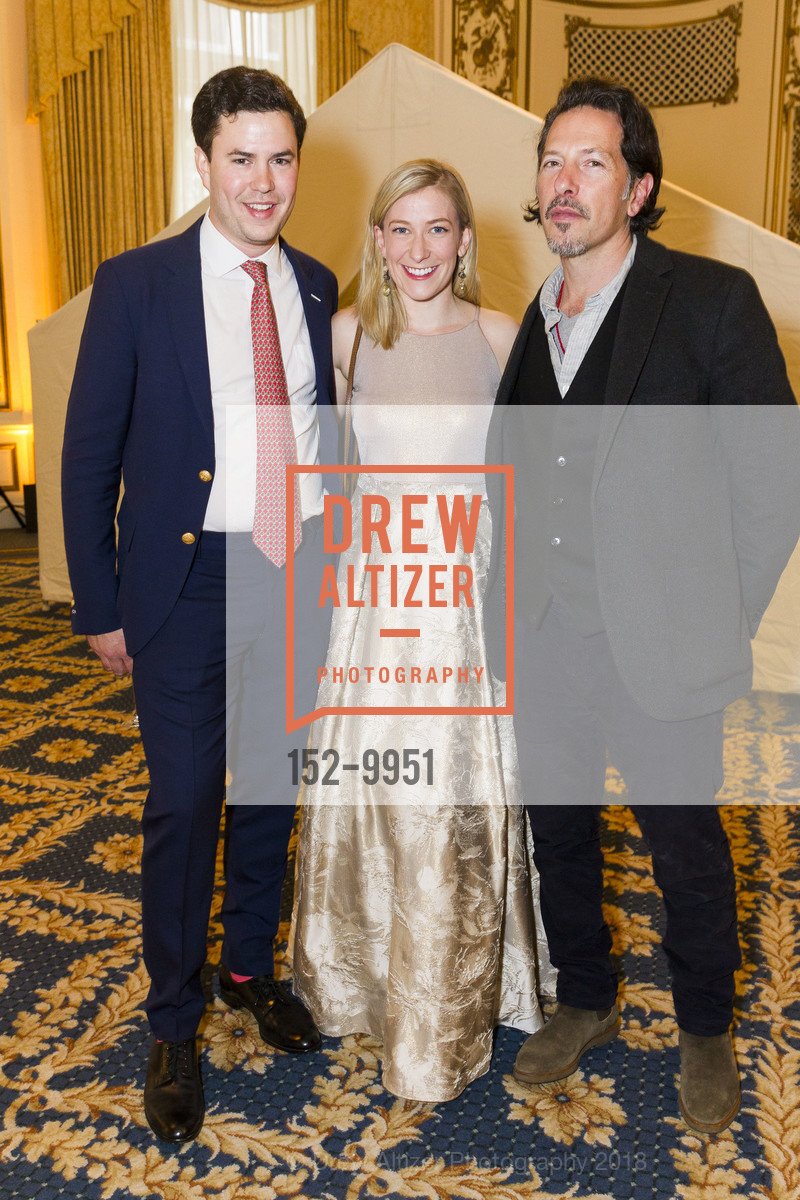 Cyprien Roy, PJ Awe, Anthony Perliss, 42nd Annual San Francisco Guardsmen Wine Auction 2018, The Palace Hotel. 2 New Montgomery St, San Francisco, CA, April 7th, 2018, Photo #152-9951 Cyprien Roy, PJ Awe, Anthony Perliss, Photo #152-9951