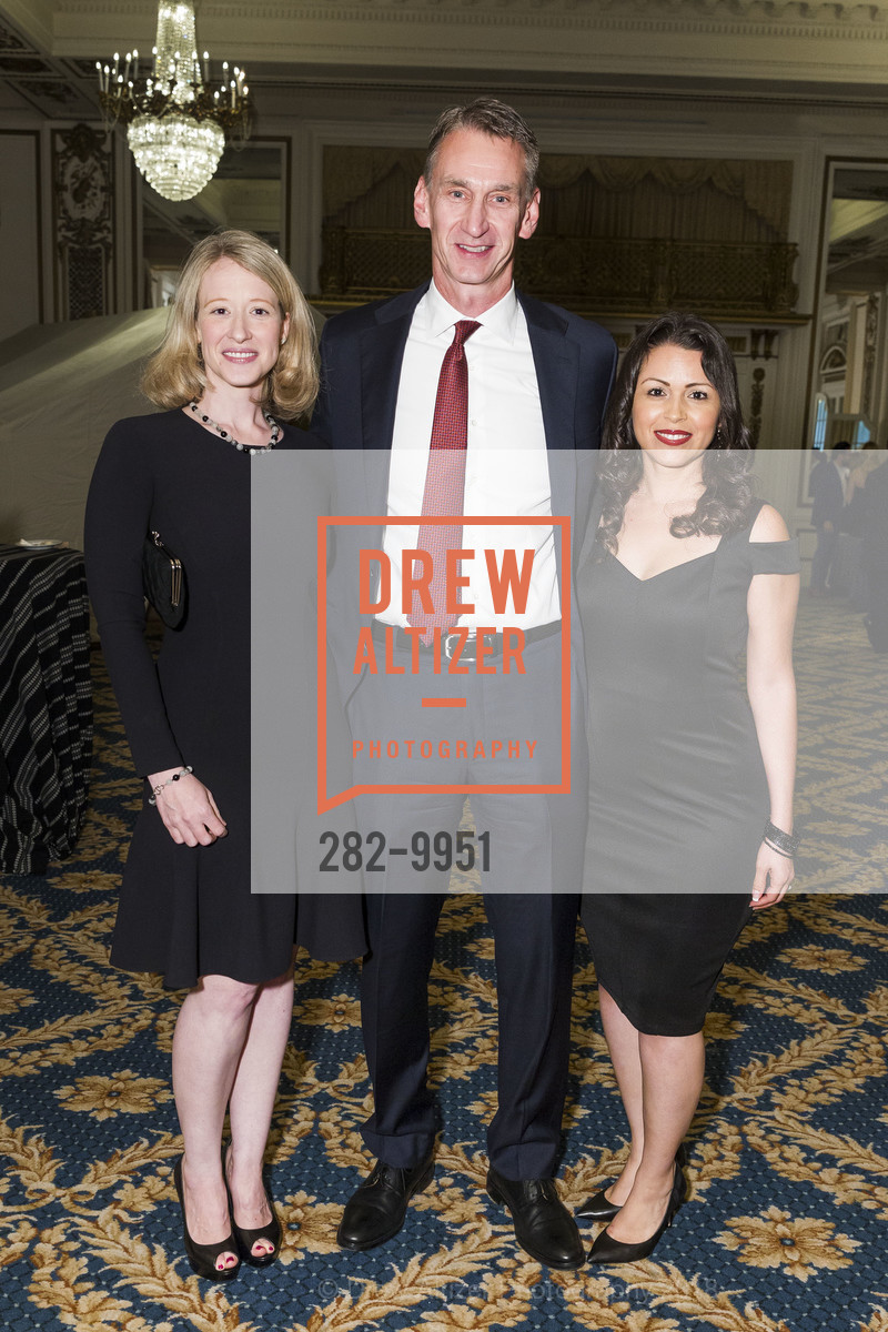 Emily Milnes, Jef Hager, Michelle Ortiz, 42nd Annual San Francisco Guardsmen Wine Auction 2018, The Palace Hotel. 2 New Montgomery St, San Francisco, CA, April 7th, 2018, Photo #282-9951 Emily Milnes, Jef Hager, Michelle Ortiz, Photo #282-9951