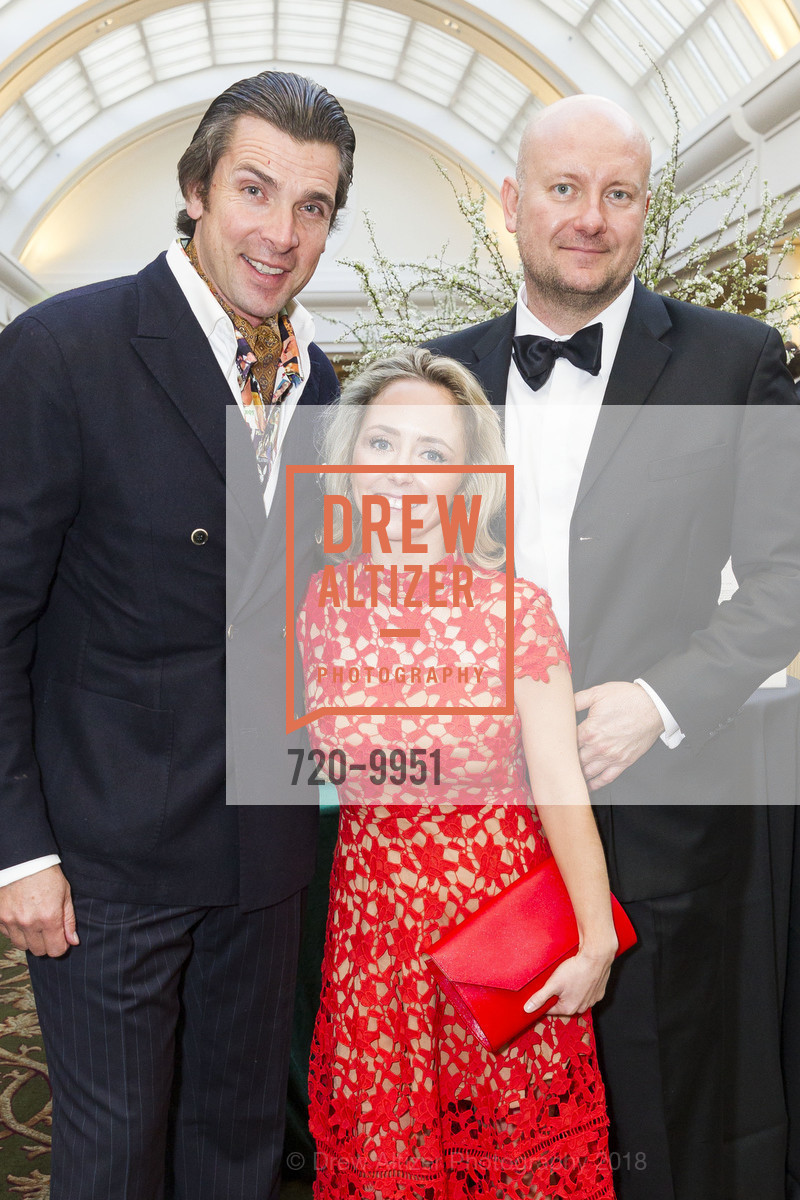 Ron Nicholson, Sarah Marsey, Marc Baluda, 42nd Annual San Francisco Guardsmen Wine Auction 2018, The Palace Hotel. 2 New Montgomery St, San Francisco, CA, April 7th, 2018, Photo #720-9951 Ron Nicholson, Sarah Marsey, Marc Baluda, Photo #720-9951