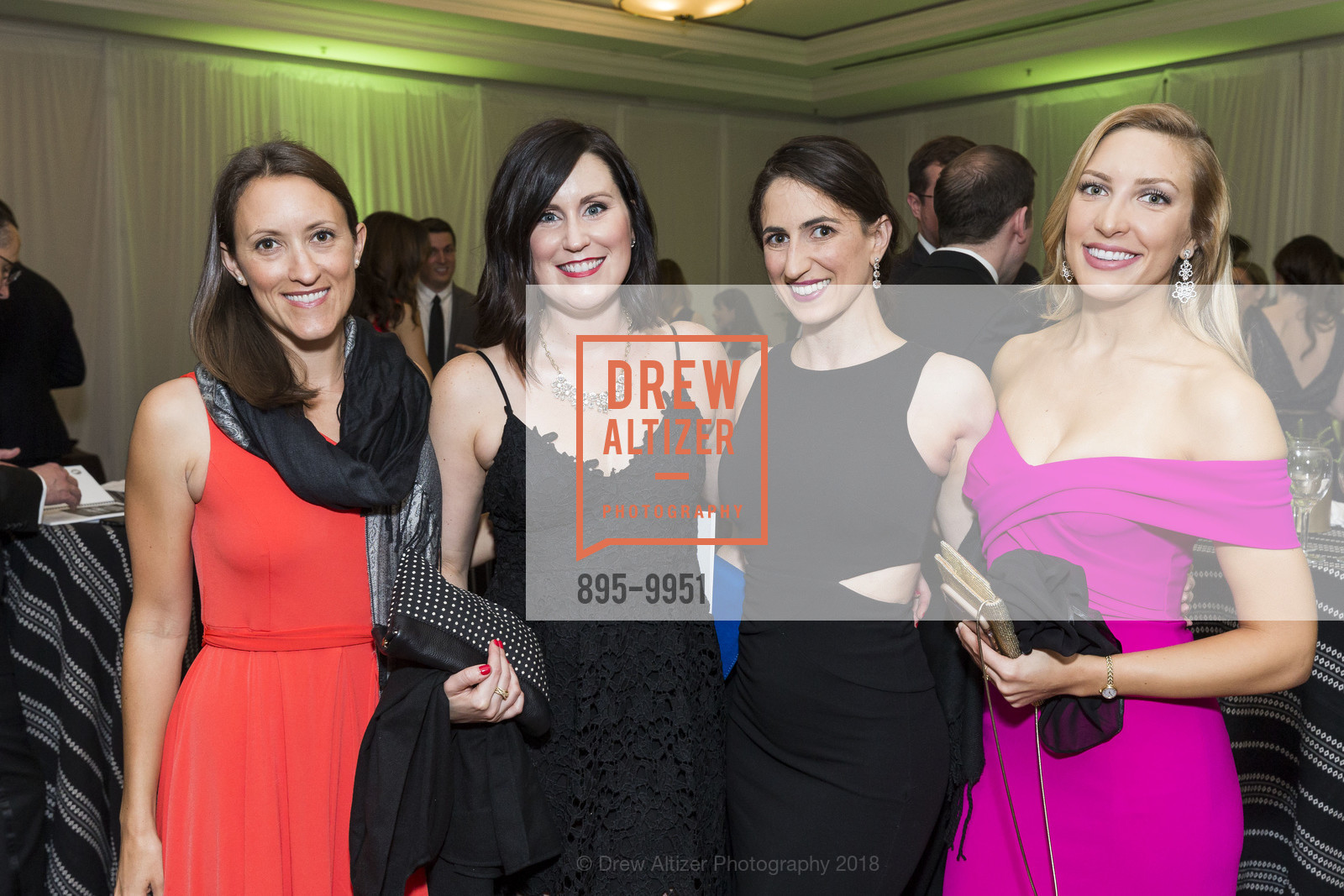 Emily McDonnell, Sarah Calkins, Rachel Gelman, Mckenzie Schmidt, 42nd Annual San Francisco Guardsmen Wine Auction 2018, The Palace Hotel. 2 New Montgomery St, San Francisco, CA, April 7th, 2018, Photo #895-9951 Emily McDonnell, Sarah Calkins, Rachel Gelman, Mckenzie Schmidt, Photo #895-9951