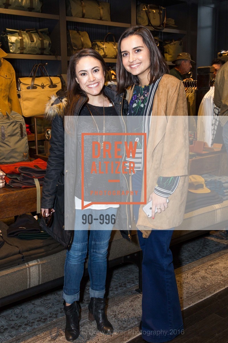 Allie Gavin, Marissa Ochoa, Filson's Grand Opening Celebration, Filson's. 722 Montgomery Street, March 2nd, 2016, Photo #90-996 Allie Gavin, Marissa Ochoa, Photo #90-996