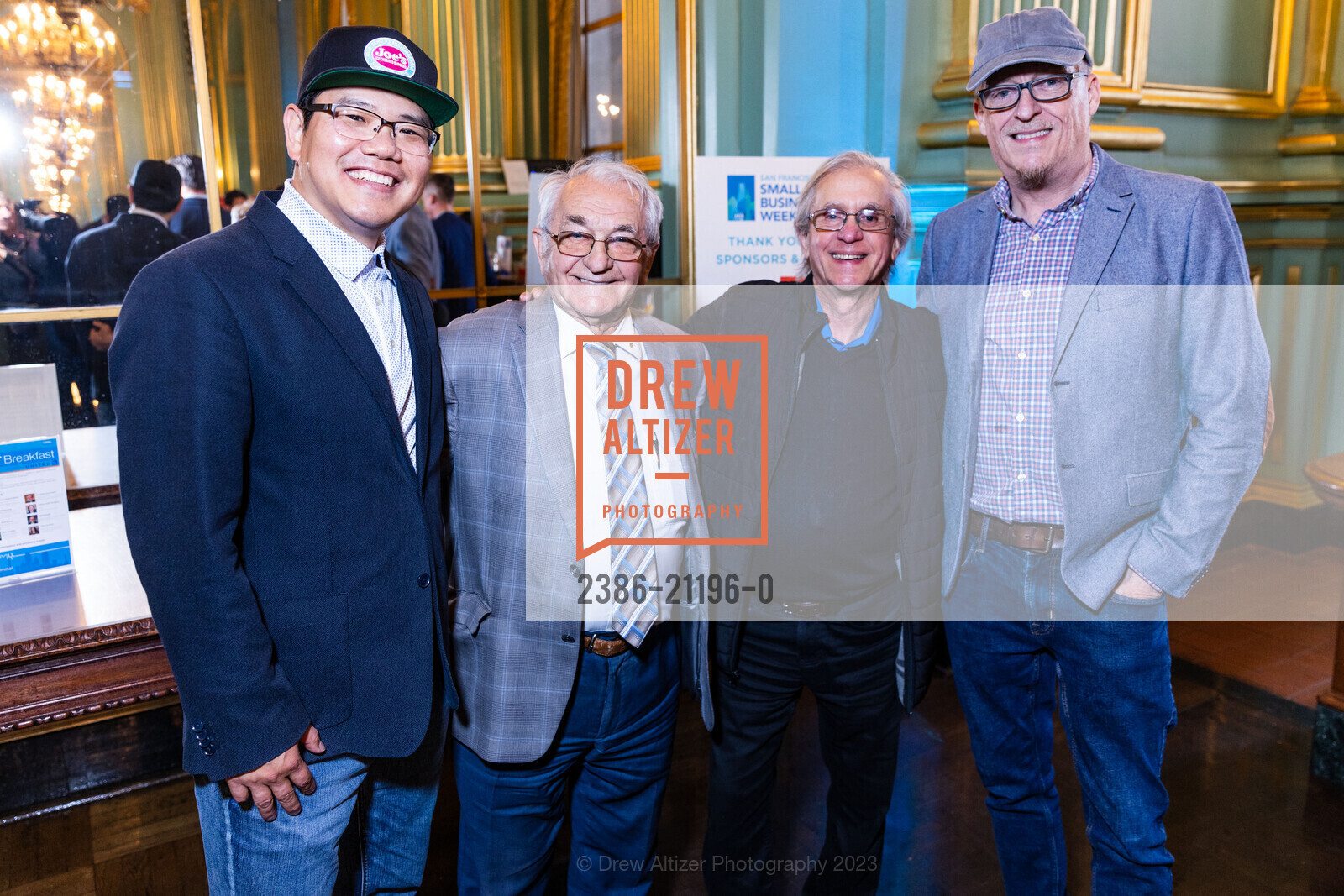 Sean King, Henry Karnilowicz, David Heller, Dominic Lloyd, Opening Party for SFCC Small Business Week 2023, San Francisco War Memorial & Performing Arts Center @ 401 Van Ness Ave, SF, CA 94102 US. San Francisco War Memorial & Performing Arts Center @ 401 Van Ness Ave, SF, CA 94102 US, May 8th, 2023, Photo #2386-21196-0 Sean King, Henry Karnilowicz, David Heller, Dominic Lloyd, Photo #2386-21196-0