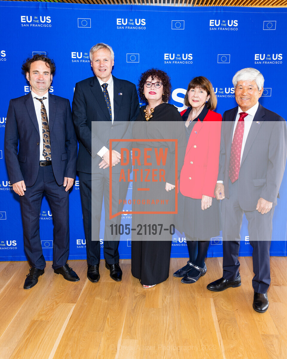 Jacques Teisen, Gerard de Graaf, Marina de Graaf, Kathleen Kimura, Kozo Kimura, EU Day with San Francisco Conservatory of Music, San Francisco Conservatory of Music @ 50 Oak St, SF, CA 94102 US. San Francisco Conservatory of Music @ 50 Oak St, SF, CA 94102 US, May 9th, 2023, Photo #1105-21197-0 Jacques Teisen, Gerard de Graaf, Marina de Graaf, Kathleen Kimura, Kozo Kimura, Photo #1105-21197-0