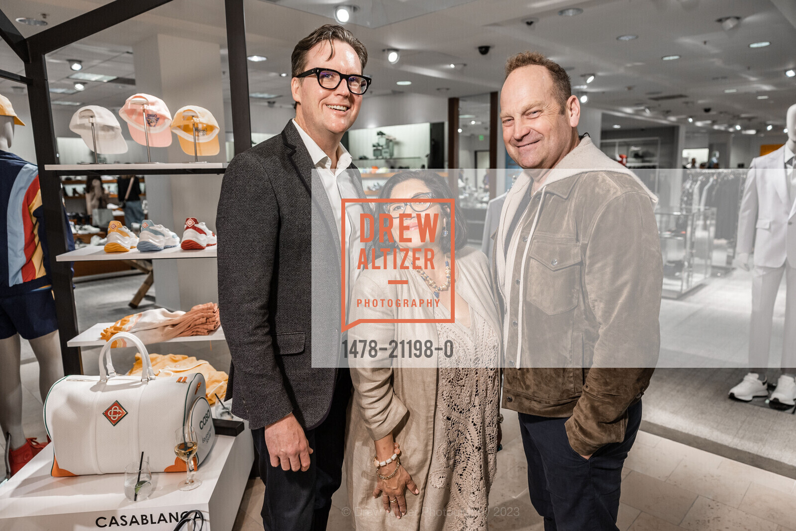 Damian Keller, Liz Polo, Brett Klenk, Neiman Marcus San Francisco hosts Bergdorf Goodman & Neiman Marcus Men's Fashion Director Bruce Pask, Neiman Marcus @ 150 Stockton St, SF, CA 94108 US. Neiman Marcus @ 150 Stockton St, SF, CA 94108 US, May 9th, 2023, Photo #1478-21198-0 Damian Keller, Liz Polo, Brett Klenk, Photo #1478-21198-0