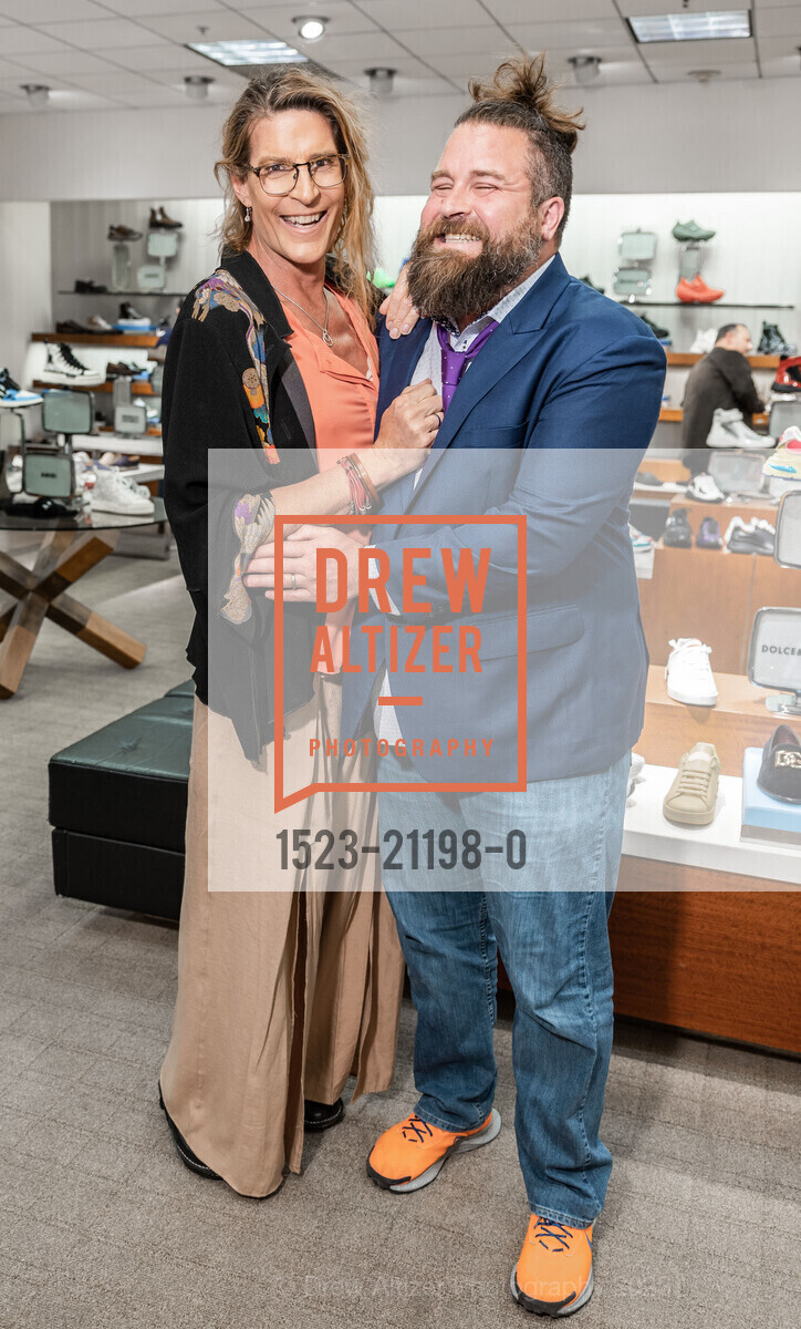 Wendy Sorrells, Anthony Travanti, Neiman Marcus San Francisco hosts Bergdorf Goodman & Neiman Marcus Men's Fashion Director Bruce Pask, Neiman Marcus @ 150 Stockton St, SF, CA 94108 US. Neiman Marcus @ 150 Stockton St, SF, CA 94108 US, May 9th, 2023, Photo #1523-21198-0 Wendy Sorrells, Anthony Travanti, Photo #1523-21198-0