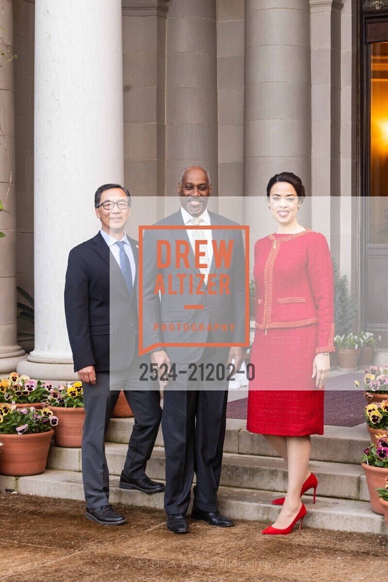 Bill Chang, Gentry Smith, Deanna Tryon, Silicon Valley Office of Protocol Spring Reception, Filoli Historic House & Garden @ 86 Cañada Rd, Woodside, CA 94062 US. Filoli Historic House & Garden @ 86 Cañada Rd, Woodside, CA 94062 US, May 10th, 2023, Photo #2524-21202-0 Bill Chang, Gentry Smith, Deanna Tryon, Photo #2524-21202-0