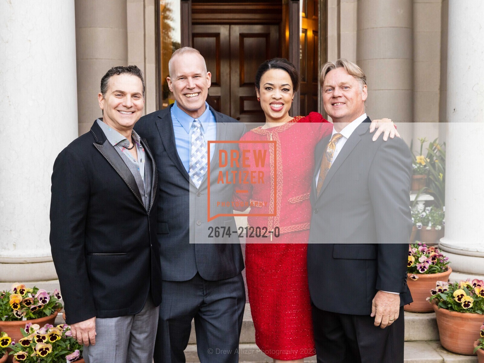 Alan Boykin, Jeffrey Smith, Deanna Tryon, Peter Svansson, Silicon Valley Office of Protocol Spring Reception, Filoli Historic House & Garden @ 86 Cañada Rd, Woodside, CA 94062 US. Filoli Historic House & Garden @ 86 Cañada Rd, Woodside, CA 94062 US, May 10th, 2023, Photo #2674-21202-0 Alan Boykin, Jeffrey Smith, Deanna Tryon, Peter Svansson, Photo #2674-21202-0