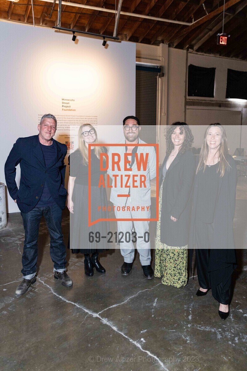 Michael Rubel, Julie Casemore, Anton Stuebner, Becky Koblick, Wendy Norris, VIP Preview and North American Debut: Richard Mosse's"Broken Spectre", Minnesota Street Project Foundation @ US. Minnesota Street Project Foundation @ US, May 10th, 2023, Photo #69-21203-0 Michael Rubel, Julie Casemore, Anton Stuebner, Becky Koblick, Wendy Norris, Photo #69-21203-0