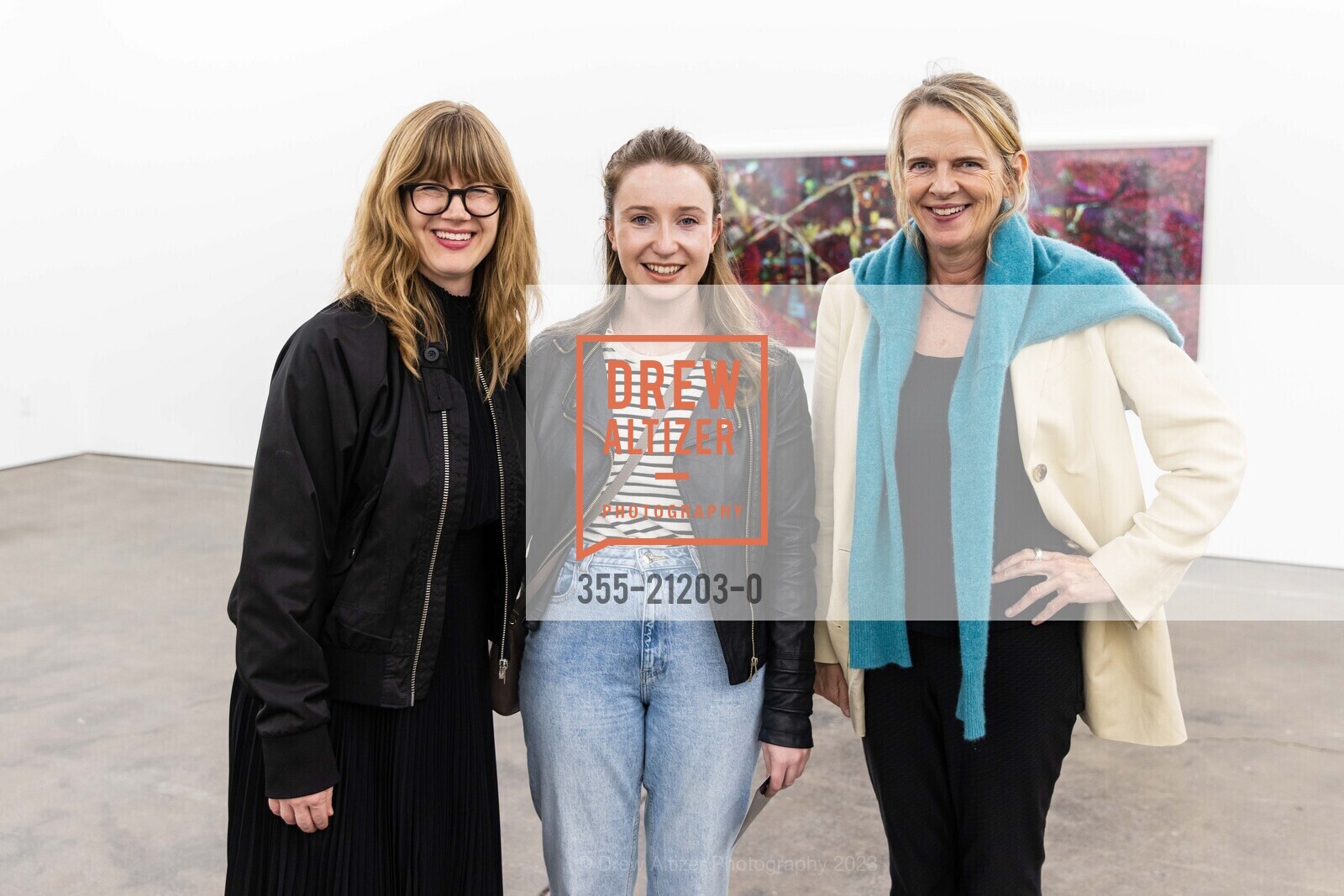 Rachel Sample, Jennifer Chadwick, Catherine Barry, VIP Preview and North American Debut: Richard Mosse's"Broken Spectre", Minnesota Street Project Foundation @ US. Minnesota Street Project Foundation @ US, May 10th, 2023, Photo #355-21203-0 Rachel Sample, Jennifer Chadwick, Catherine Barry, Photo #355-21203-0