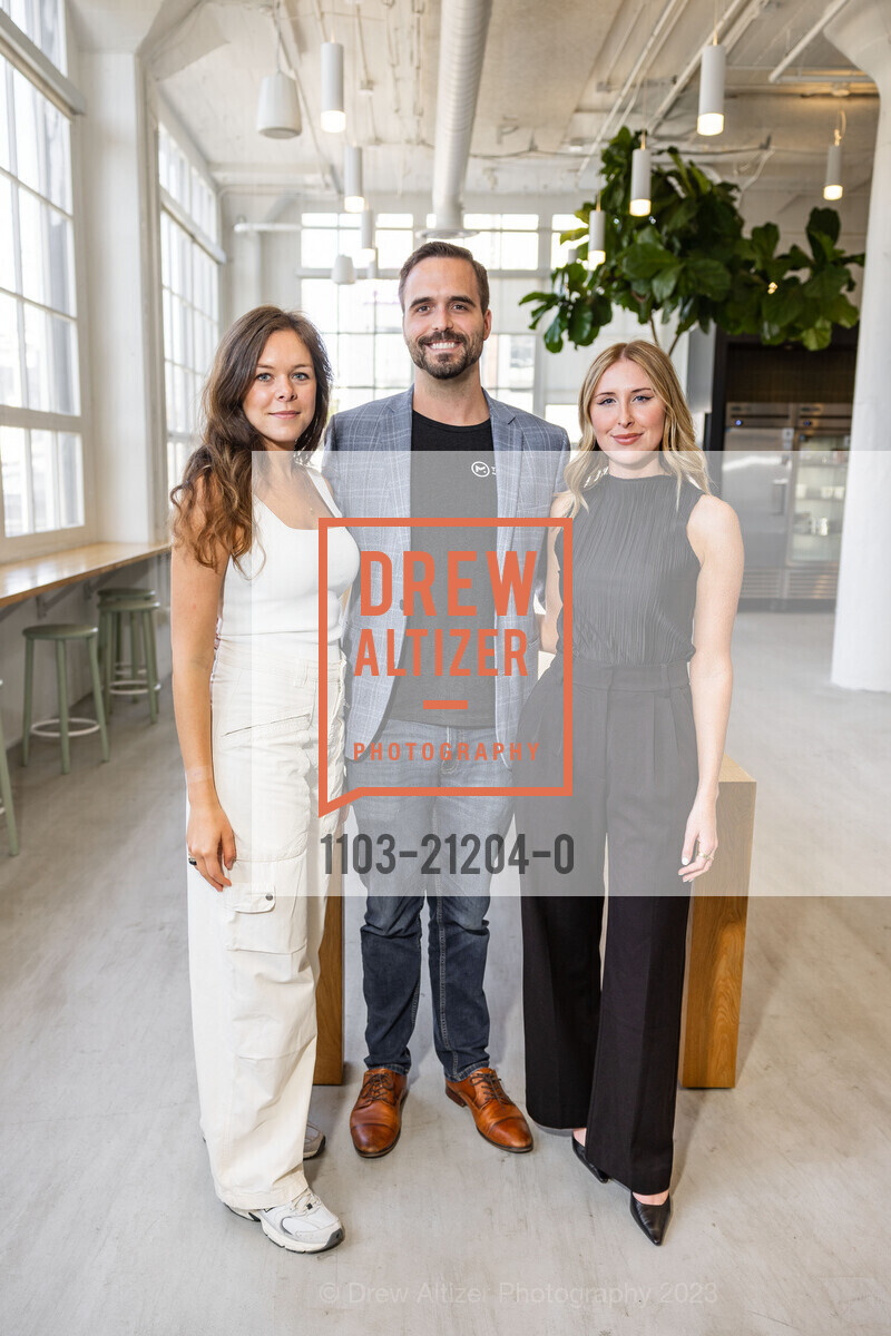 Jane Lippencott, Jared McCluskey, Madeline Macartney, Official Book Launch: The Rise of Virtual Communities by Amber Atherton - San Francisco at IDEO., IDEO @ 320 Florida St, SF, CA 94110 US. IDEO @ 320 Florida St, SF, CA 94110 US, May 11th, 2023, Photo #1103-21204-0 Jane Lippencott, Jared McCluskey, Madeline Macartney, Photo #1103-21204-0