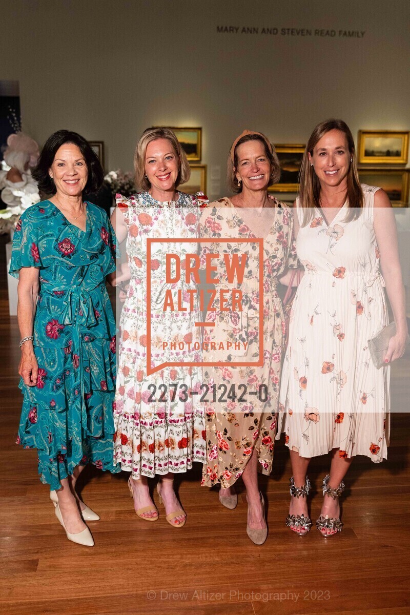 Suzanne Jain, Erin Grant, Lisa Gani, Meredith Meeks, Bouquets to Art Opening Night 2023, de Young Museum @ 50 Hagiwara Tea Garden Dr, SF, CA 94118 US. de Young Museum @ 50 Hagiwara Tea Garden Dr, SF, CA 94118 US, June 5th, 2023, Photo #2273-21242-0 Suzanne Jain, Erin Grant, Lisa Gani, Meredith Meeks, Photo #2273-21242-0