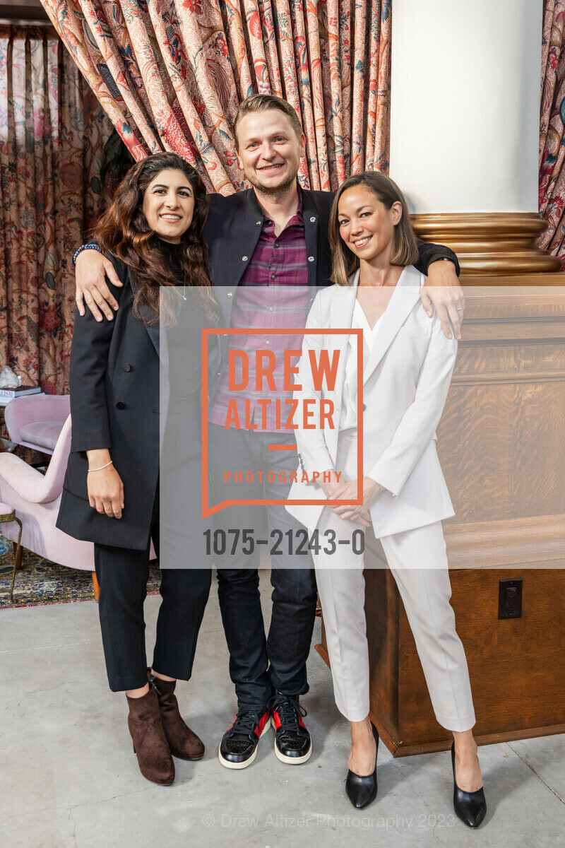 Hannah Peterson, Josh Peters, Saba Zerehi, THE GRADUATES 2023 San Francisco Private Screening Reception, 1401 Howard St, SF, CA 94103 US. 1401 Howard St, SF, CA 94103 US, June 5th, 2023, Photo #1075-21243-0 Hannah Peterson, Josh Peters, Saba Zerehi, Photo #1075-21243-0