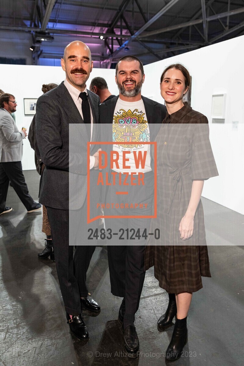 Chris Grunder, John Fisher, Raphaela Lipinsky, Headlands Center for the Arts' 16th Annual Benefit Art Auction 2023, Festival Pavilion @ 38 Fort Mason, SF, CA 94123 US. Festival Pavilion @ 38 Fort Mason, SF, CA 94123 US, June 6th, 2023, Photo #2483-21244-0 Chris Grunder, John Fisher, Raphaela Lipinsky, Photo #2483-21244-0