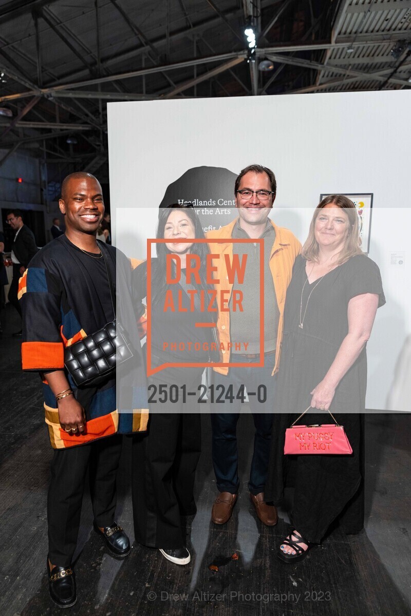 Jonathan Carver Moore, Carrie Ann Plank, Adam O'Donnell, Cynthia Loukides, Headlands Center for the Arts' 16th Annual Benefit Art Auction 2023, Festival Pavilion @ 38 Fort Mason, SF, CA 94123 US. Festival Pavilion @ 38 Fort Mason, SF, CA 94123 US, June 6th, 2023, Photo #2501-21244-0 Jonathan Carver Moore, Carrie Ann Plank, Adam O'Donnell, Cynthia Loukides, Photo #2501-21244-0