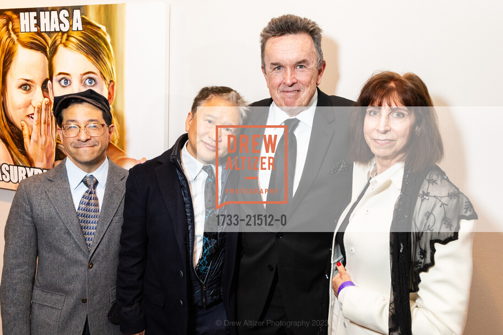 SAN FRANCISCO, CA - December 4 - Ross Nakasone, Marcus Hu, Mike Regan And Jasmine Madatian Attend SFFILM Awards Night Honoring Greta Gerwig, Roger Ross Williams, Cord Jefferson, And Nicolas Cage On December 4th 2023 At Yerba Buena Center For The Arts In San Francisco, CA (Photo - Ando Caulfield For Drew Altizer Photography), SFFILM Awards Night Honoring Greta Gerwig, Roger Ross Williams, Cord Jefferson, and Nicolas Cage, Yerba Buena Center for the Arts. 701 Mission St, San Francisco, CA 94103 US, December 4th, 2023, Photo #1733-21512-0 SAN FRANCISCO, CA - December 4 - Ross Nakasone, Marcus Hu, Mike Regan And Jasmine Madatian Attend SFFILM Awards Night Honoring Greta Gerwig, Roger Ross Williams, Cord Jefferson, And Nicolas Cage On December 4th 2023 At Yerba Buena Center For The Arts In San Francisco, CA (Photo - Ando Caulfield For Drew Altizer Photography), Photo #1733-21512-0
