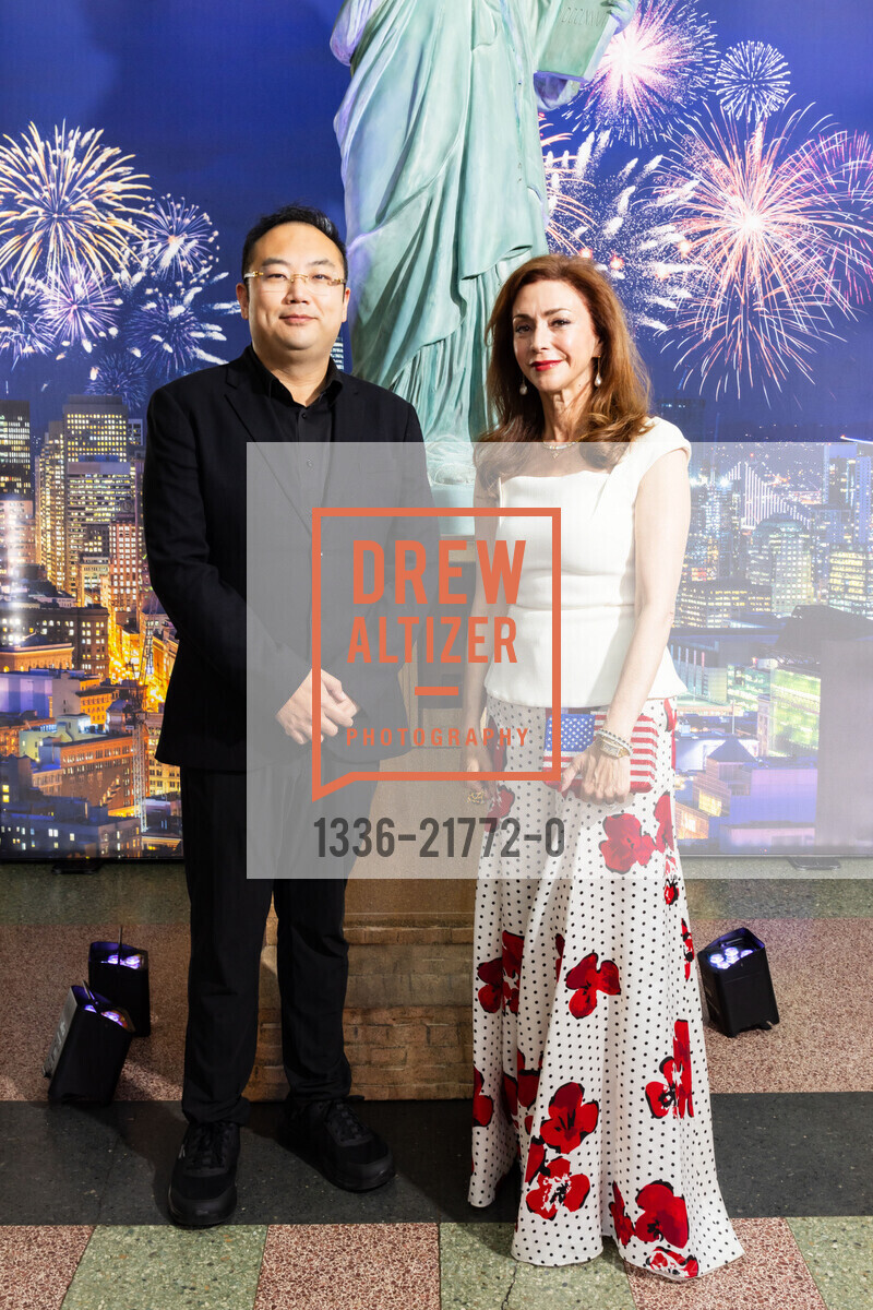 Kevin Xu, Maryam Muduroglu, San Francisco Consular Corps July 4th Celebration at the Maritime Museum, Maritime Museum. 900 Beach St, SF, CA 94109 US, July 4th, 2024, Photo #1336-21772-0 Kevin Xu, Maryam Muduroglu, Photo #1336-21772-0