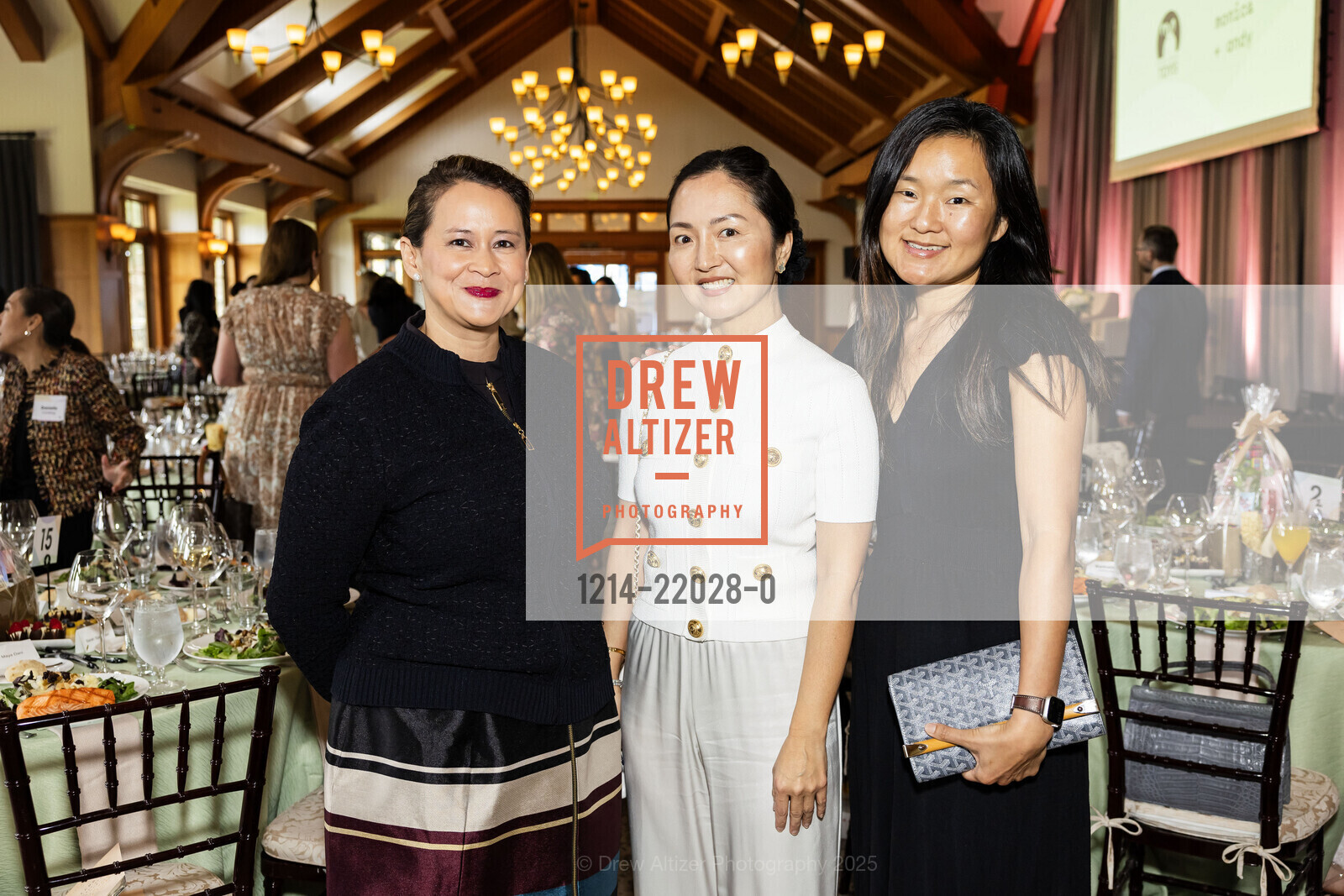 Sarah Lindsay Wong, Susan Huh, Joann Suen, Lucile Packard Foundation for Children's Health Hosts Annual Lunch, Sharon Heights Golf and Country Club. 2900 Sand Hill Rd, February 28th, 2025, Photo #1214-22028-0 Sarah Lindsay Wong, Susan Huh, Joann Suen, Photo #1214-22028-0