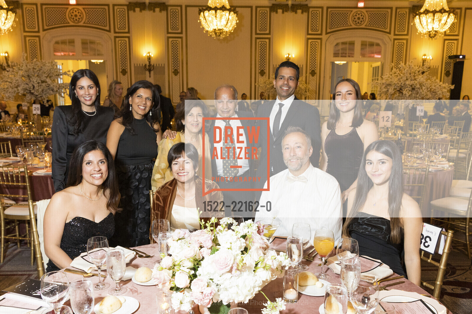 Aruna Mehra Light, Shabnum Mehra Palomba, Teresa Van Woy, Anita Mehra, Santosh Mehra, Christopher Gong, Lance van Woy, Dylan Van Woy, Jolie van Woy, Raphael House's 2025 Gala, The Palace. 2 New Montgomery St, May 10th, 2025, Photo #1522-22162-0 Aruna Mehra Light, Shabnum Mehra Palomba, Teresa Van Woy, Anita Mehra, Santosh Mehra, Christopher Gong, Lance van Woy, Dylan Van Woy, Jolie van Woy, Photo #1522-22162-0