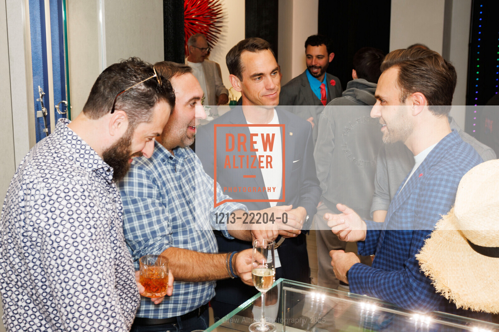 Tim Mancuso, Phillip Dade, Edouard Meylan, Jared Silver, Moser Boutique Opening at The Villa Menlo Park, The Villa Menlo Park. 500 El Camino Real, June 10th, 2025, Photo #1213-22204-0 Tim Mancuso, Phillip Dade, Edouard Meylan, Jared Silver, Photo #1213-22204-0